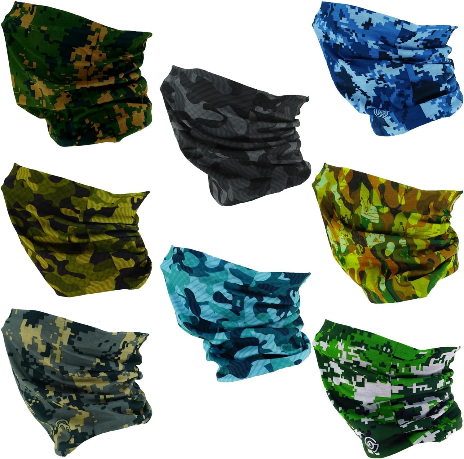 Thumbnail 3 de SMEHCF 8 Multipurpose Bandanas (polyester) – unisex set of 8 for cycling, hiking and more