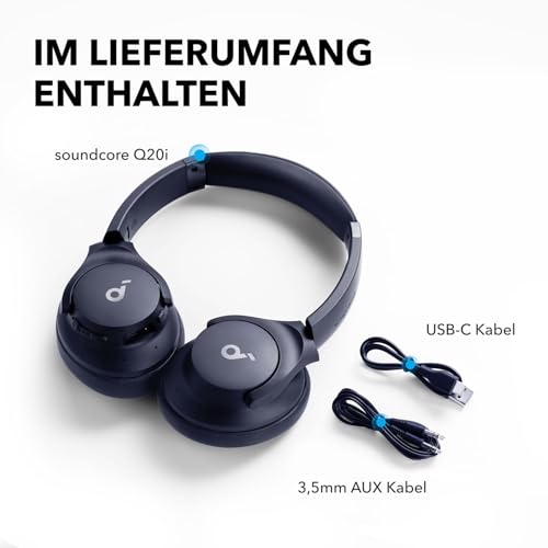 Thumbnail 7 de soundcore by Anker Q20i kabelloser Bluetooth Over-Ear-Kopfhörer – Noise Cancelling, lange Akkulaufzeit, duale Verbindung