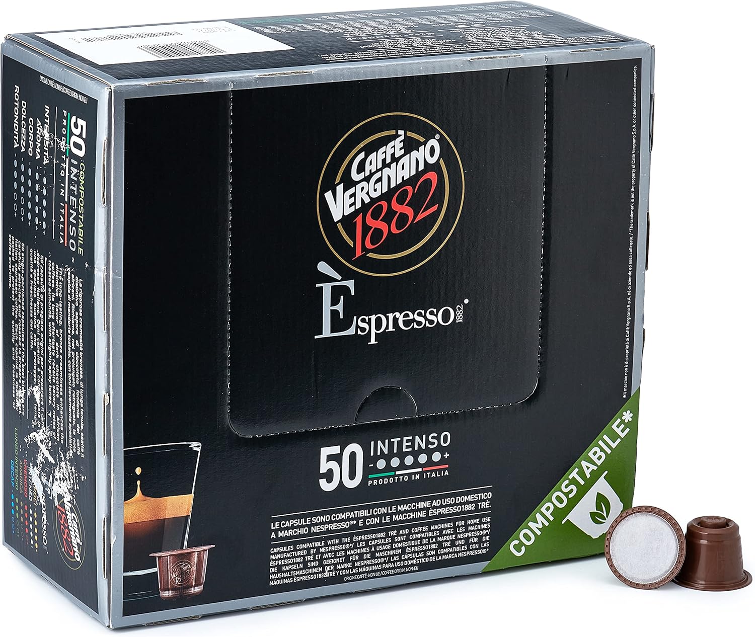 Thumbnail 3 de Caffè Vergnano 1882 Èspresso - Compostable Coffee Capsules (50) for Nespresso and Èspresso1882 TRÈ