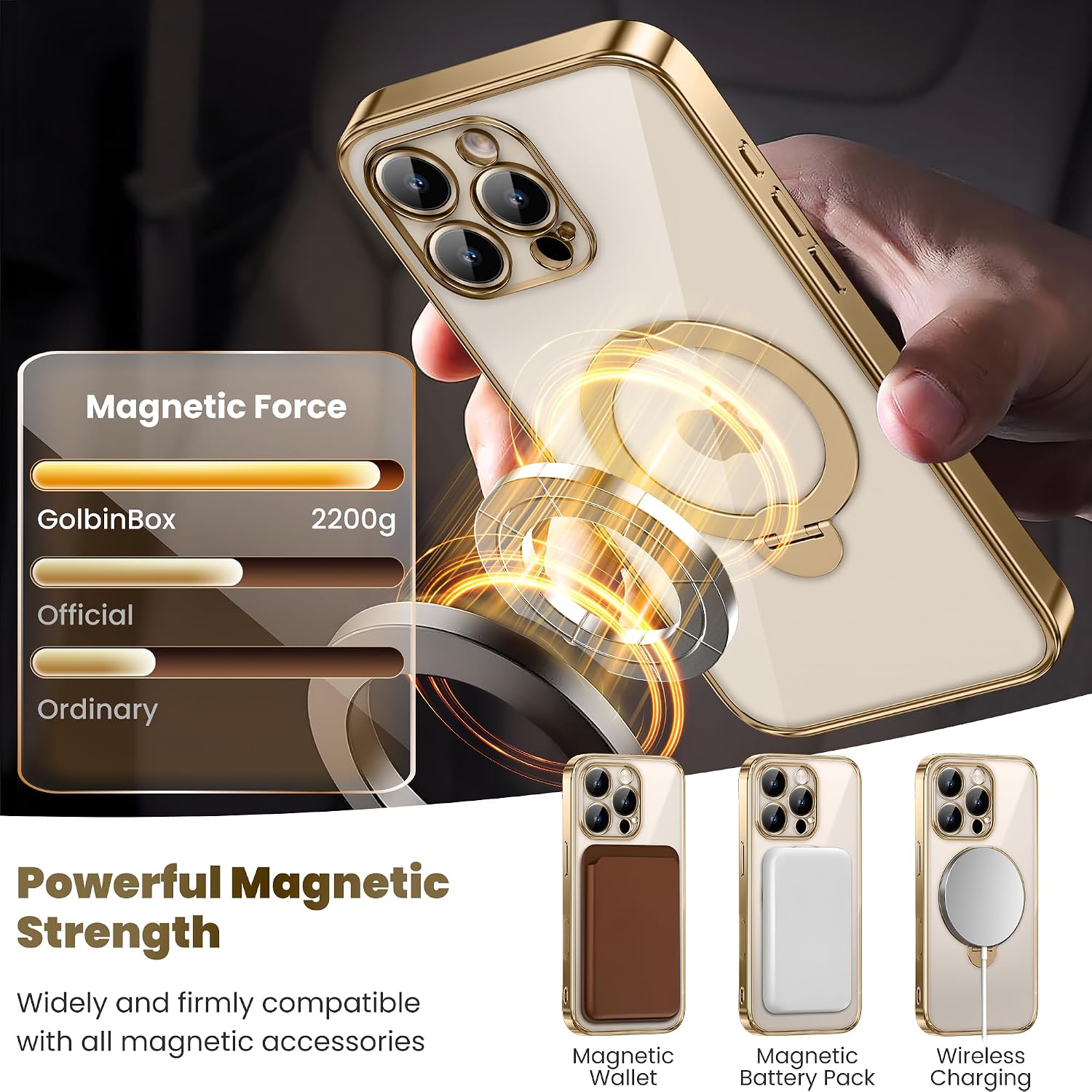 Thumbnail 2 de GolbinBox iPhone 15 Pro Max Magnetic Case with 360° Spin