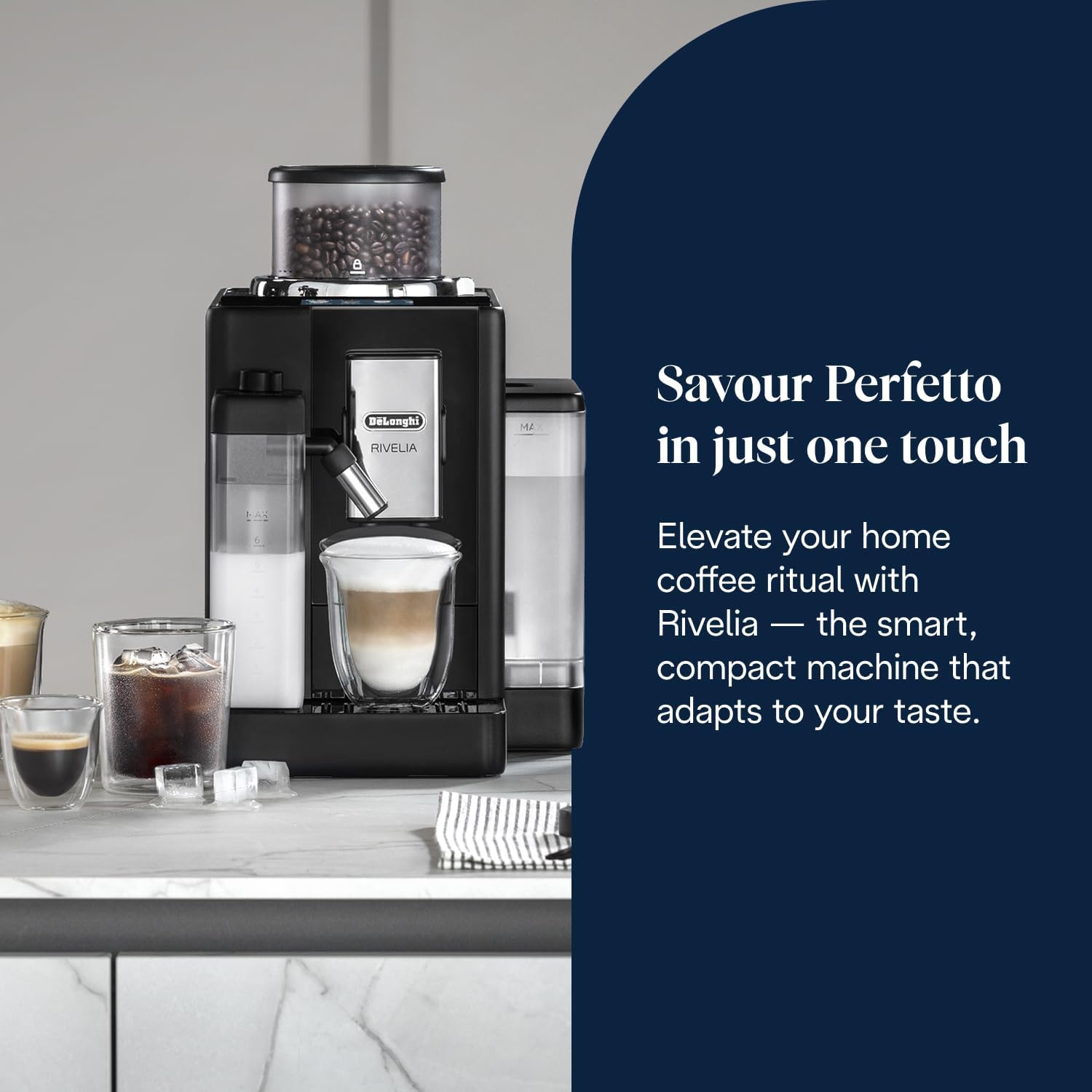 Detalle 2 de De’Longhi Rivelia Perfetto Automatic Coffee Machine