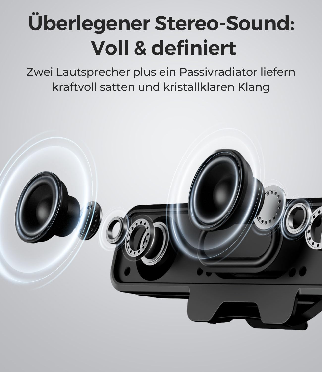 Detalle de Plyee Audio USB-Computerlautsprecher mit abnehmbarem Mikrofon und Monitor-Klemme – Stereo-Sound für PC, PS5 und Switch