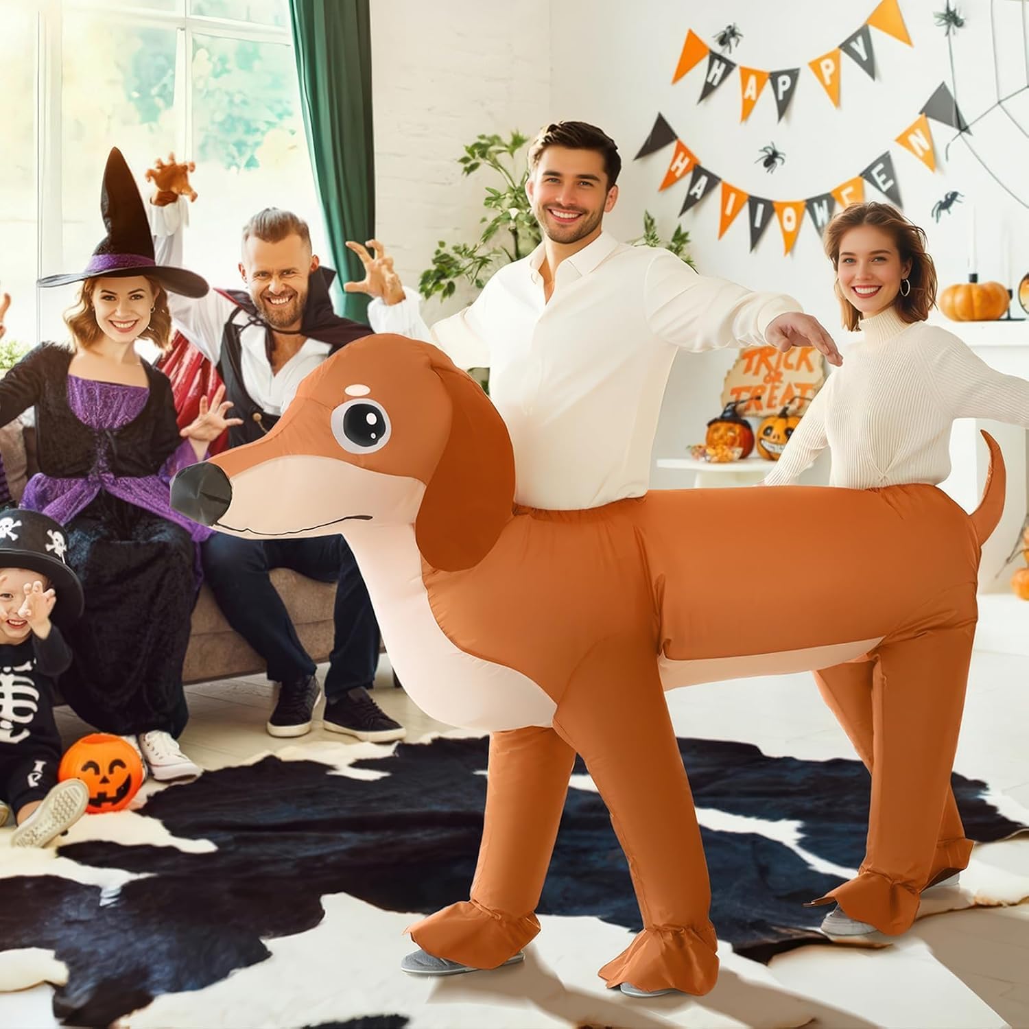 Thumbnail 3 de Poptrend Dachshund Double Dog Inflatable Costume