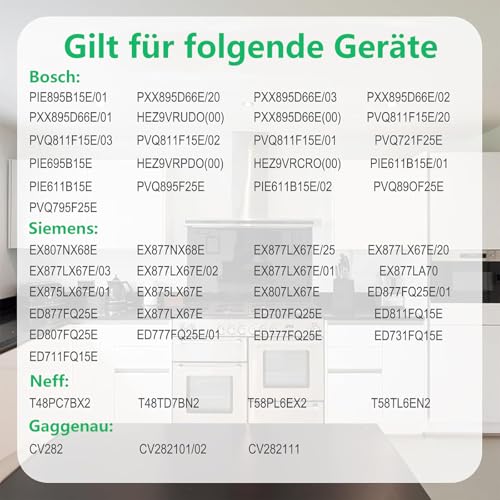 Thumbnail 6 de 8er Aktivkohlefilter für Siemens Studioline HZ9VRCR0 – kompatibel, zuverlässig und einfach zu wechseln