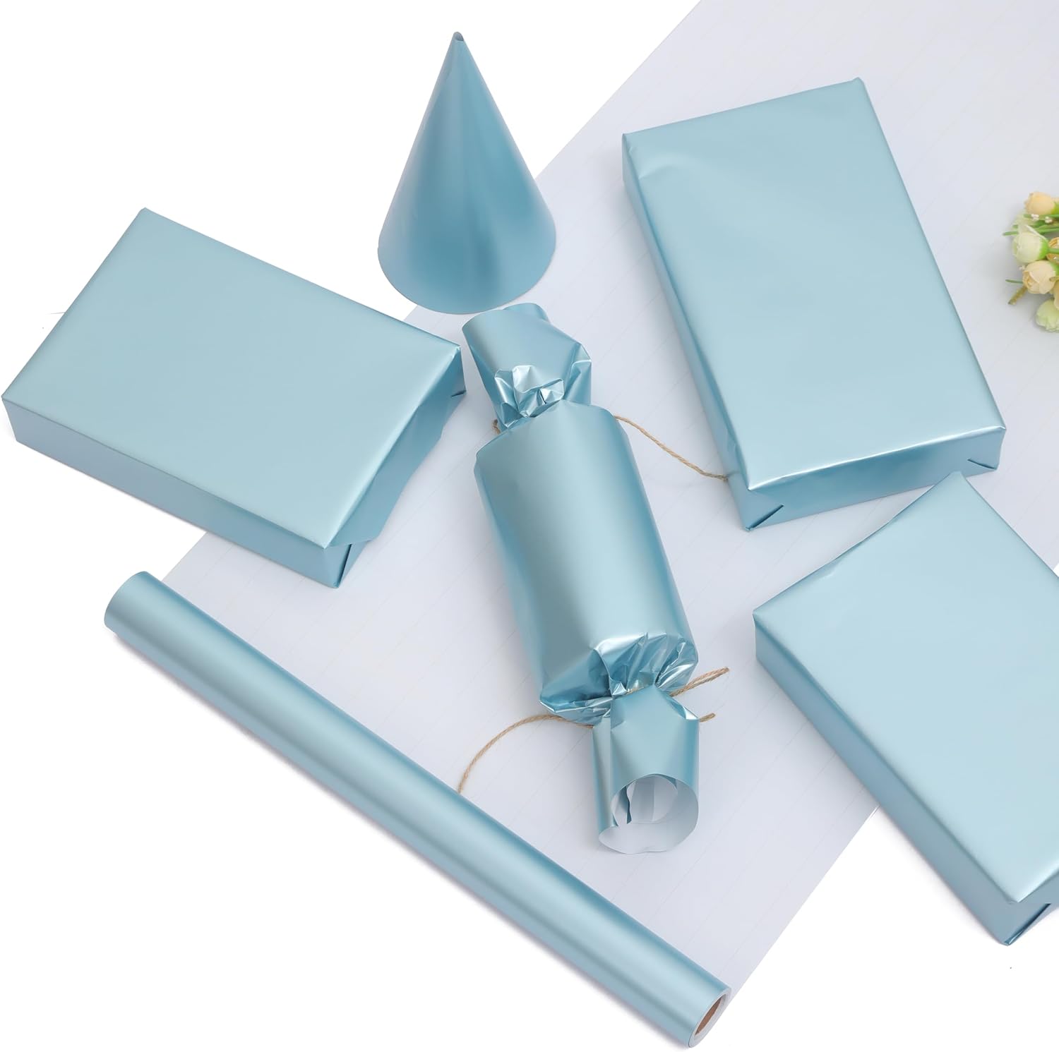 Thumbnail 3 de Sky Blue Wrapping Paper Roll 43cm x 10m