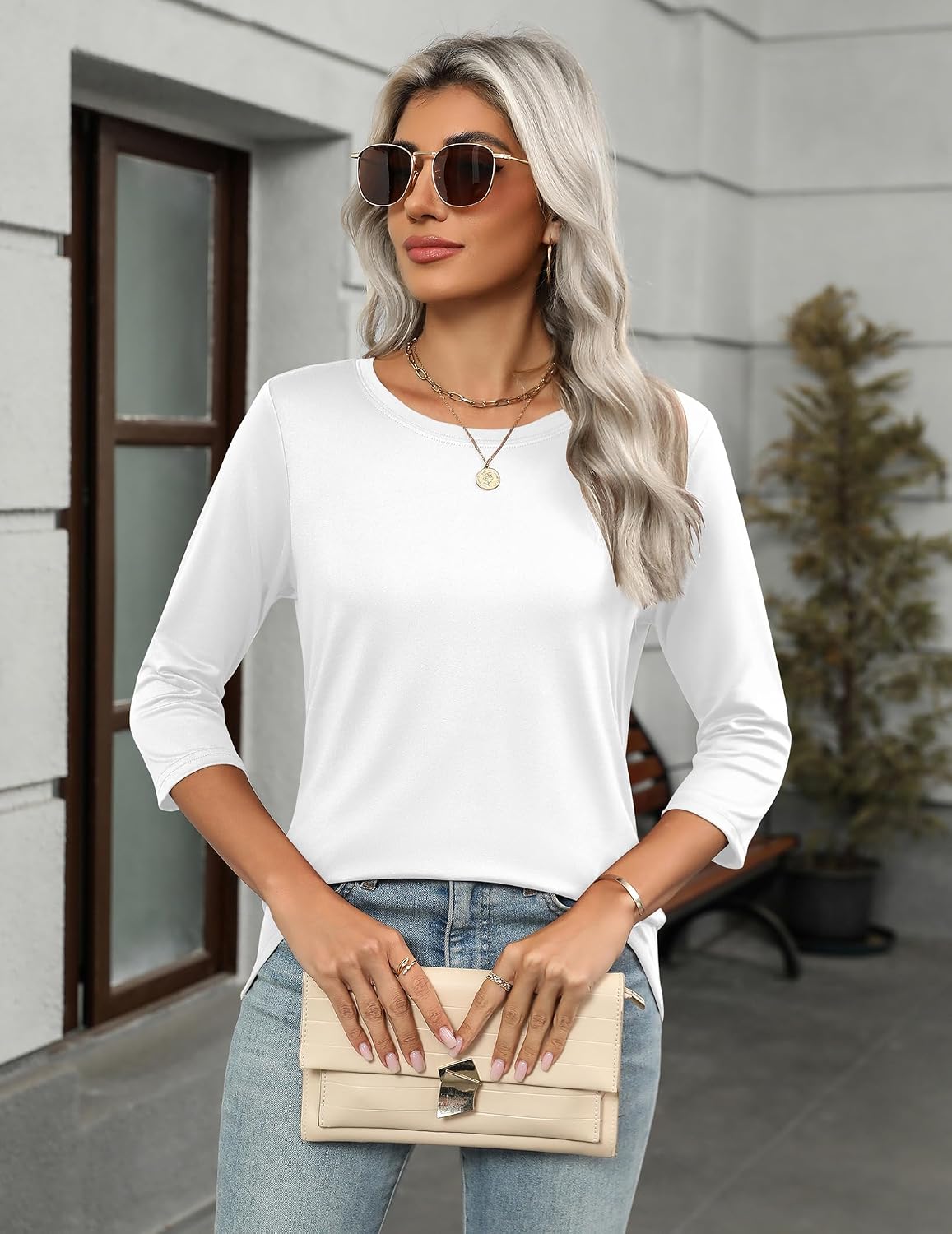Detalle 2 de Zeagoo Women's Tunic Top, 3/4-Sleeve