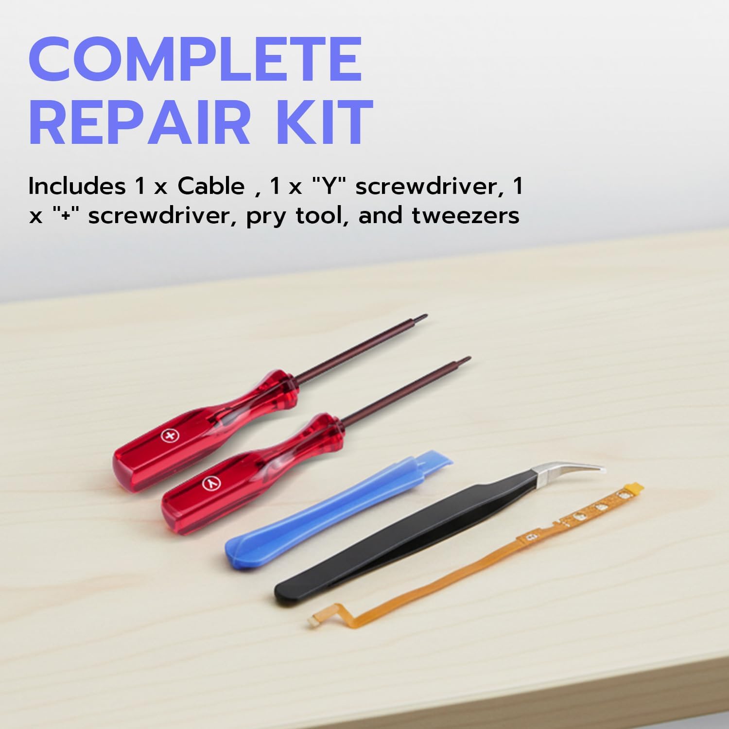 Detalle de Tolesum Kit de réparation pour console NS Switch 2 : câble plat flexible + tournevis et outils