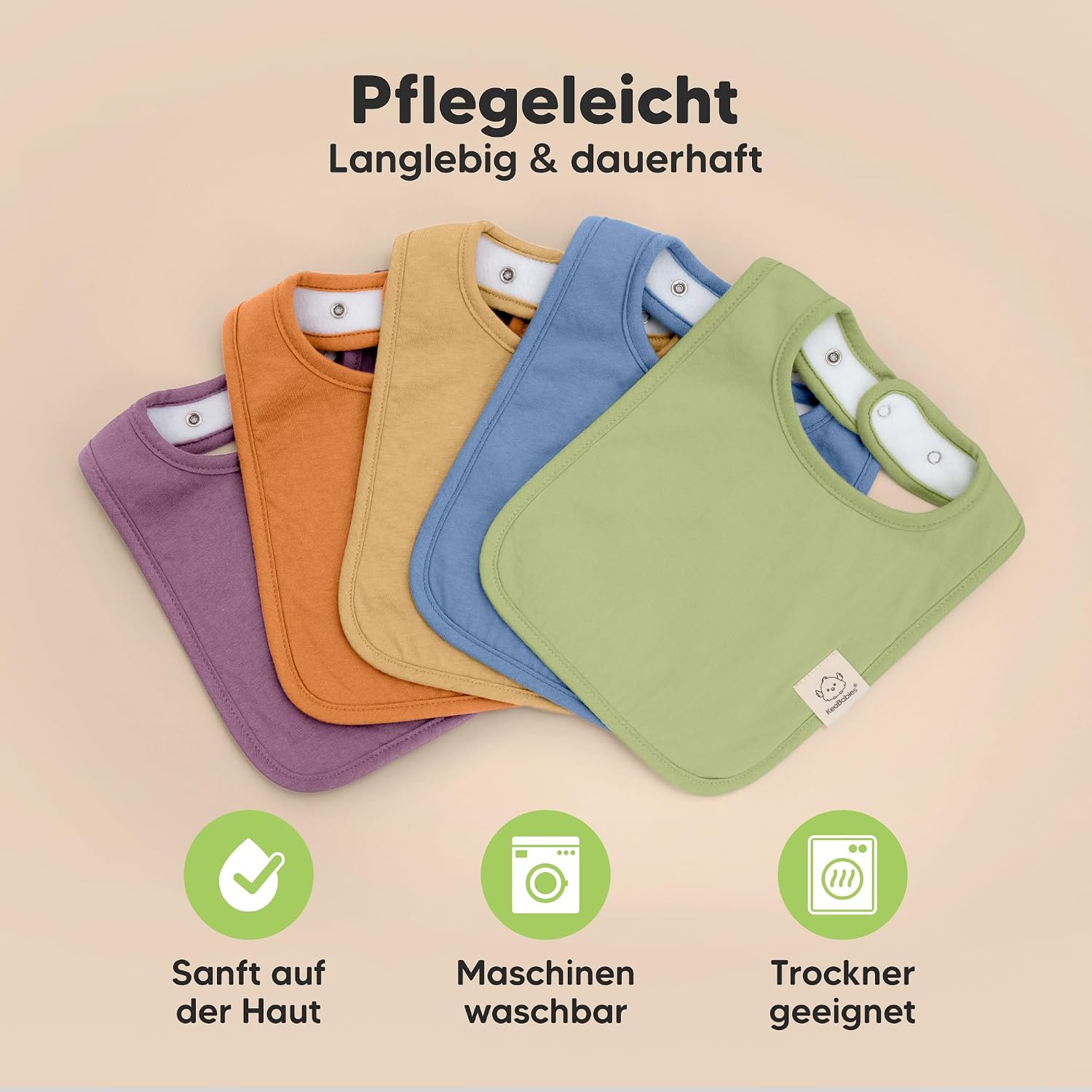 Thumbnail 6 de KeaBabies Coast Bio-Baby-Lätzchen 8-Stück: Unisex, saugfähig, maschinenwaschbar (0–24 Monate)