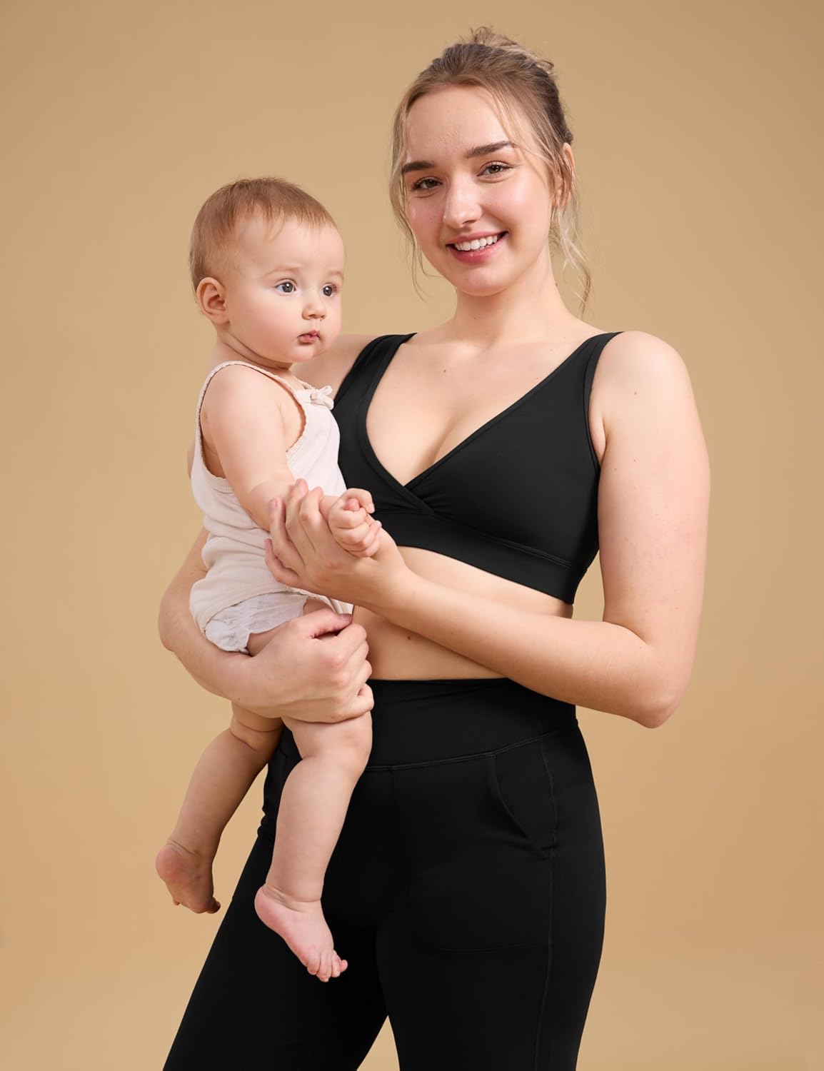 Detalle de CRZ YOGA Butterluxe maternità crossover senza fili: reggiseno comodo per allattamento e riposo