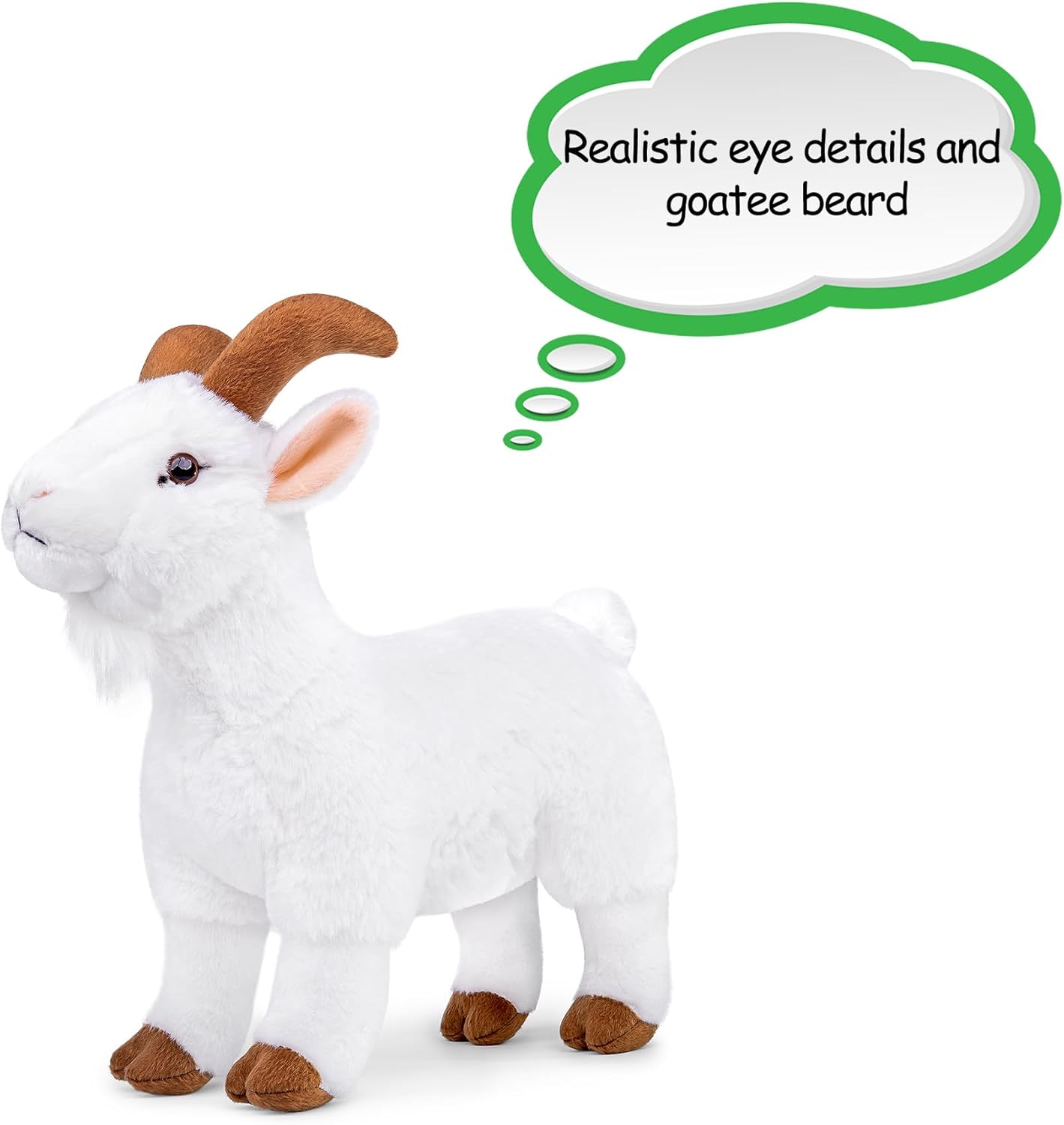 Thumbnail 1 de RLOMUTE 11.4 Inch White Goat Plush Toy – Realistic, Super Soft & Charming