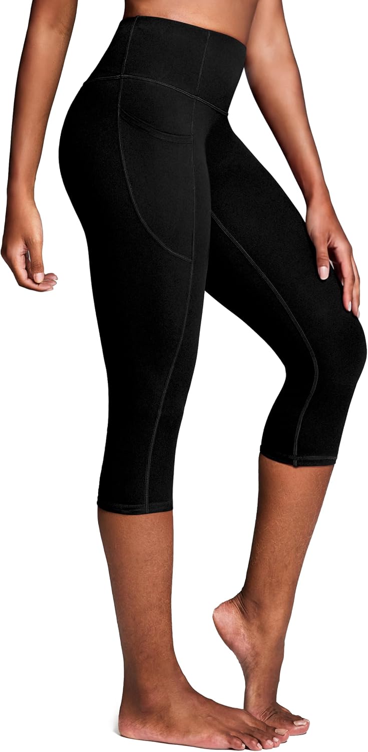 Thumbnail 6 de Heathyoga Capri Leggings with Pockets for Women (Tummy Control, Knee-Length)