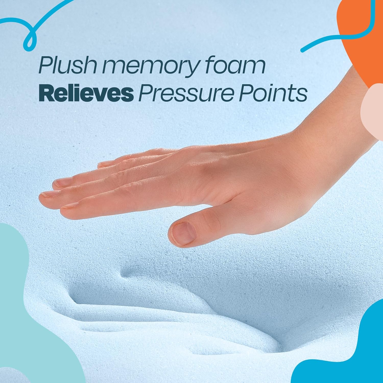 Detalle de Linenspa Memory Foam Mattress Topper, Twin XL (3 Inch) – Gel-Infused Plush Comfort with Cooling
