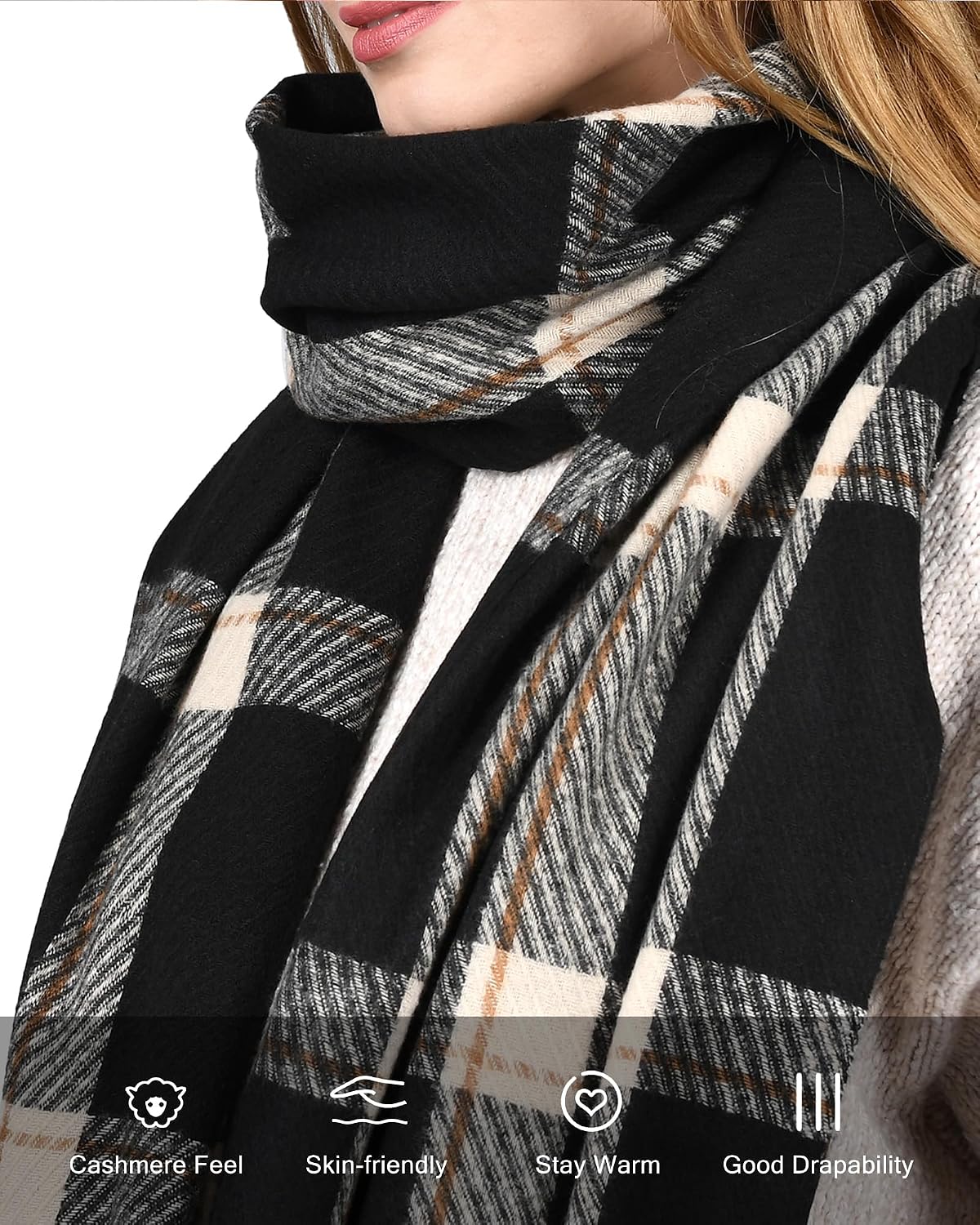Detalle 2 de FURTALK Winter Oversized Scarf 78.7" 🧣