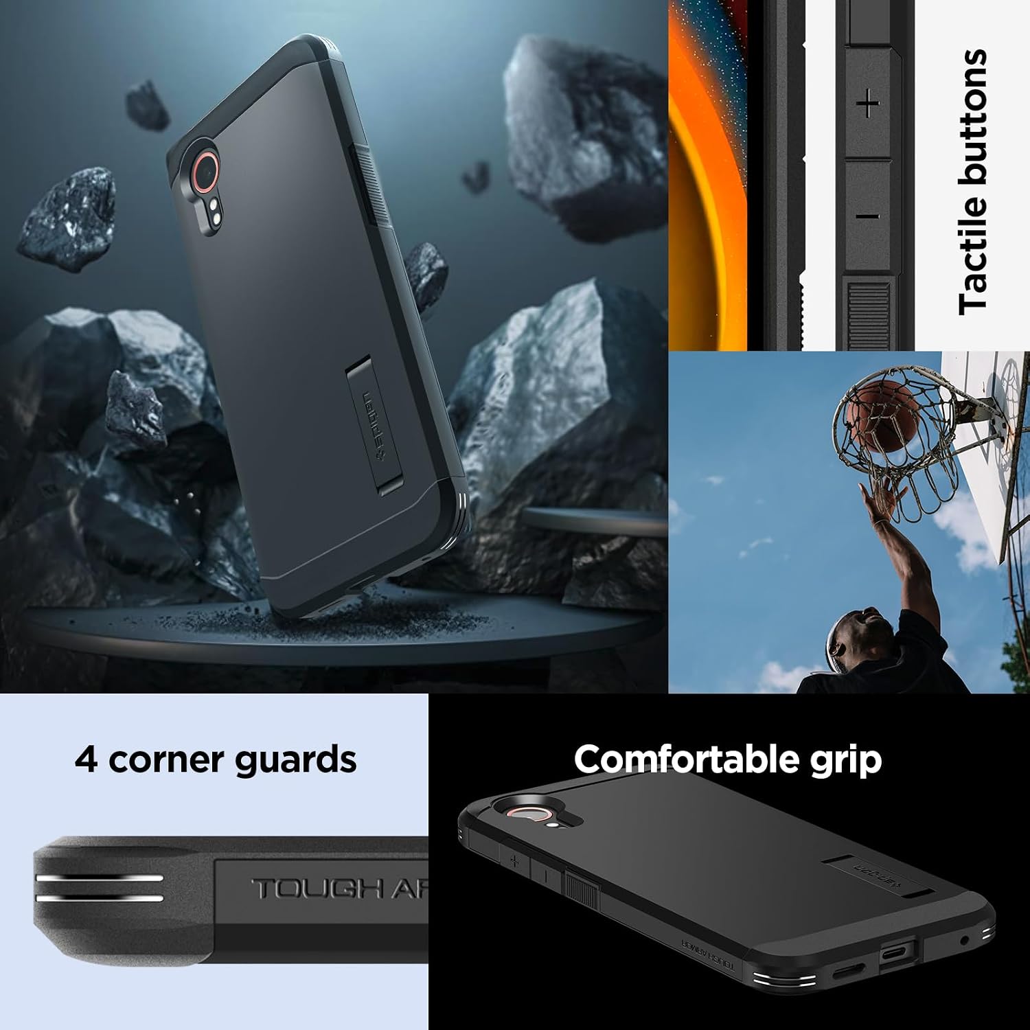 Thumbnail 6 de Spigen Cover Tough Armor per Samsung Galaxy Xcover 7 in nero