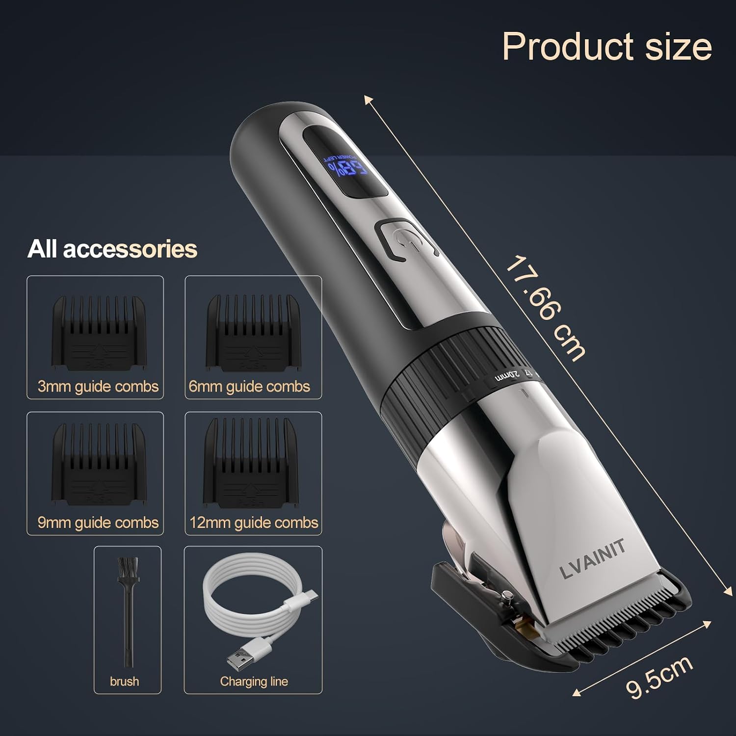 Thumbnail 5 de LVAINIT Hair Clippers 120min battery