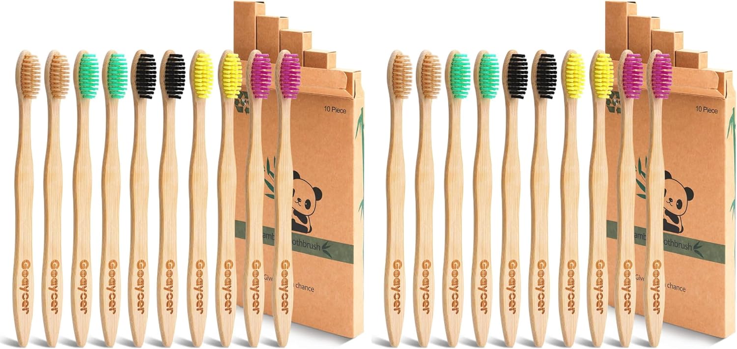 Thumbnail 6 de Goaycer Bamboo Toothbrushes 10 Pack — Medium bristles 🪥