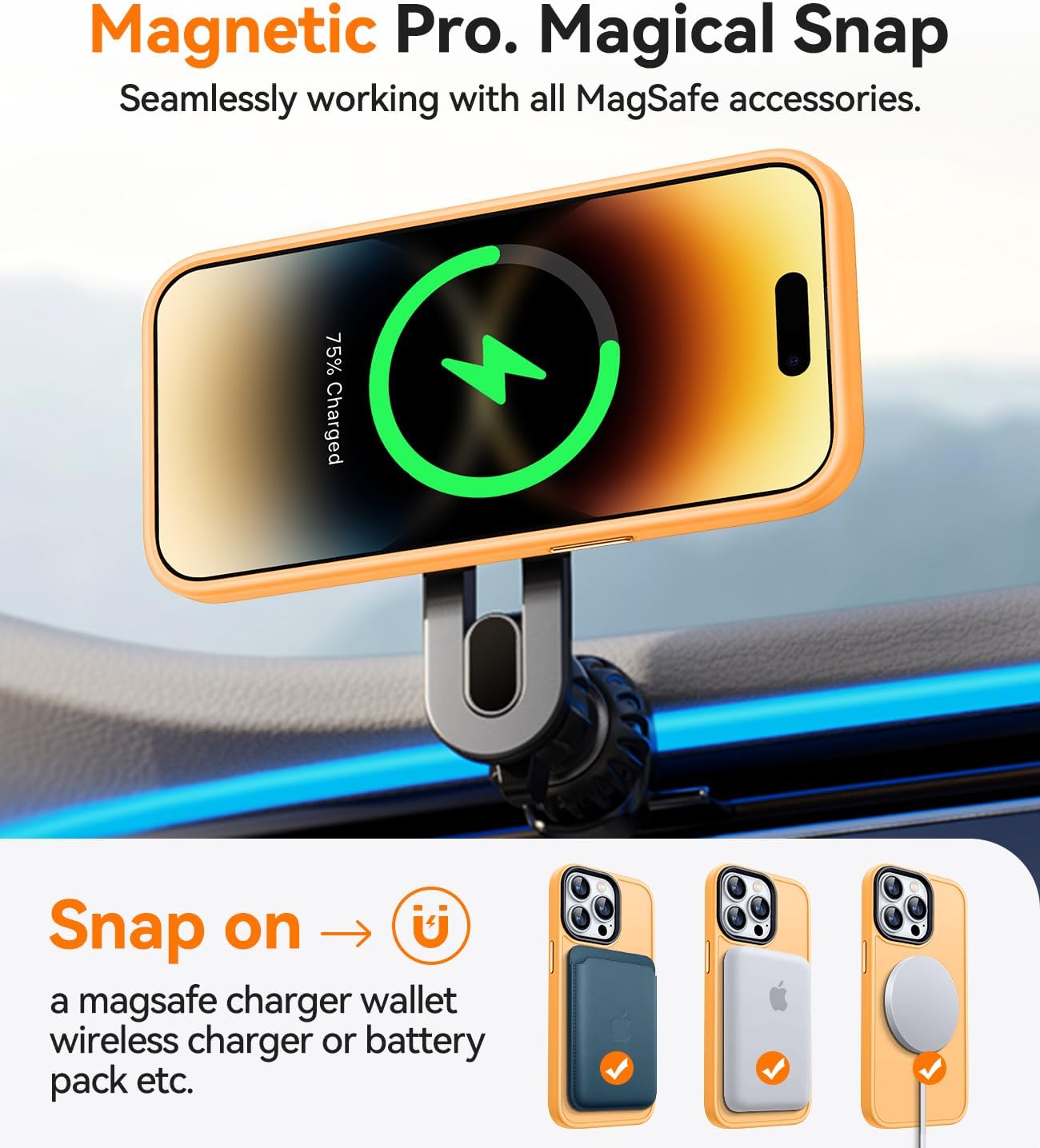 Detalle 2 de CANSHN Funda Magnética para iPhone 14 Pro 📱 Protectora y Antirrayas
