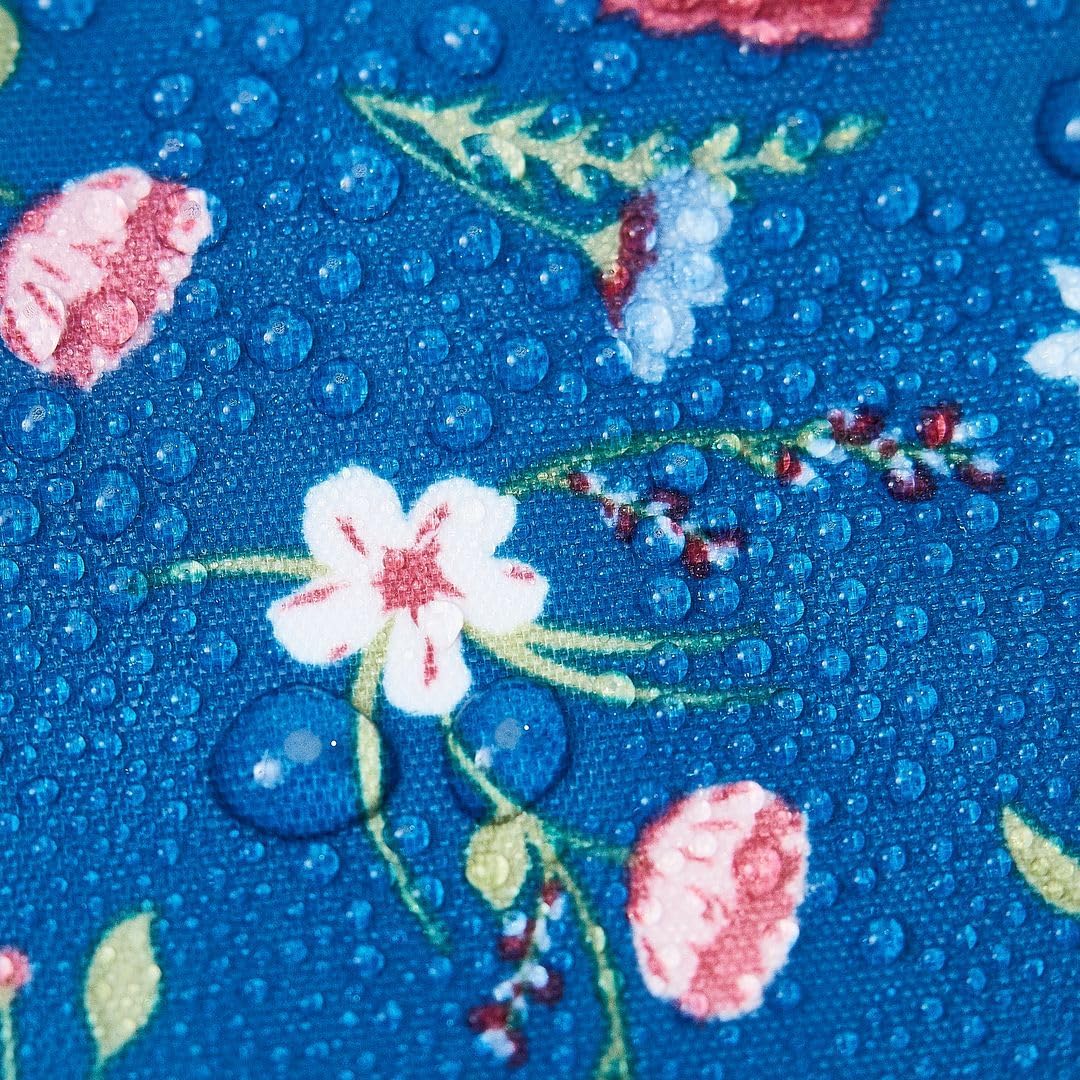 Thumbnail 6 de Eco Chic Recycled Dog Bandana (Floral Navy) — Washable Triangle Scarf for Pets