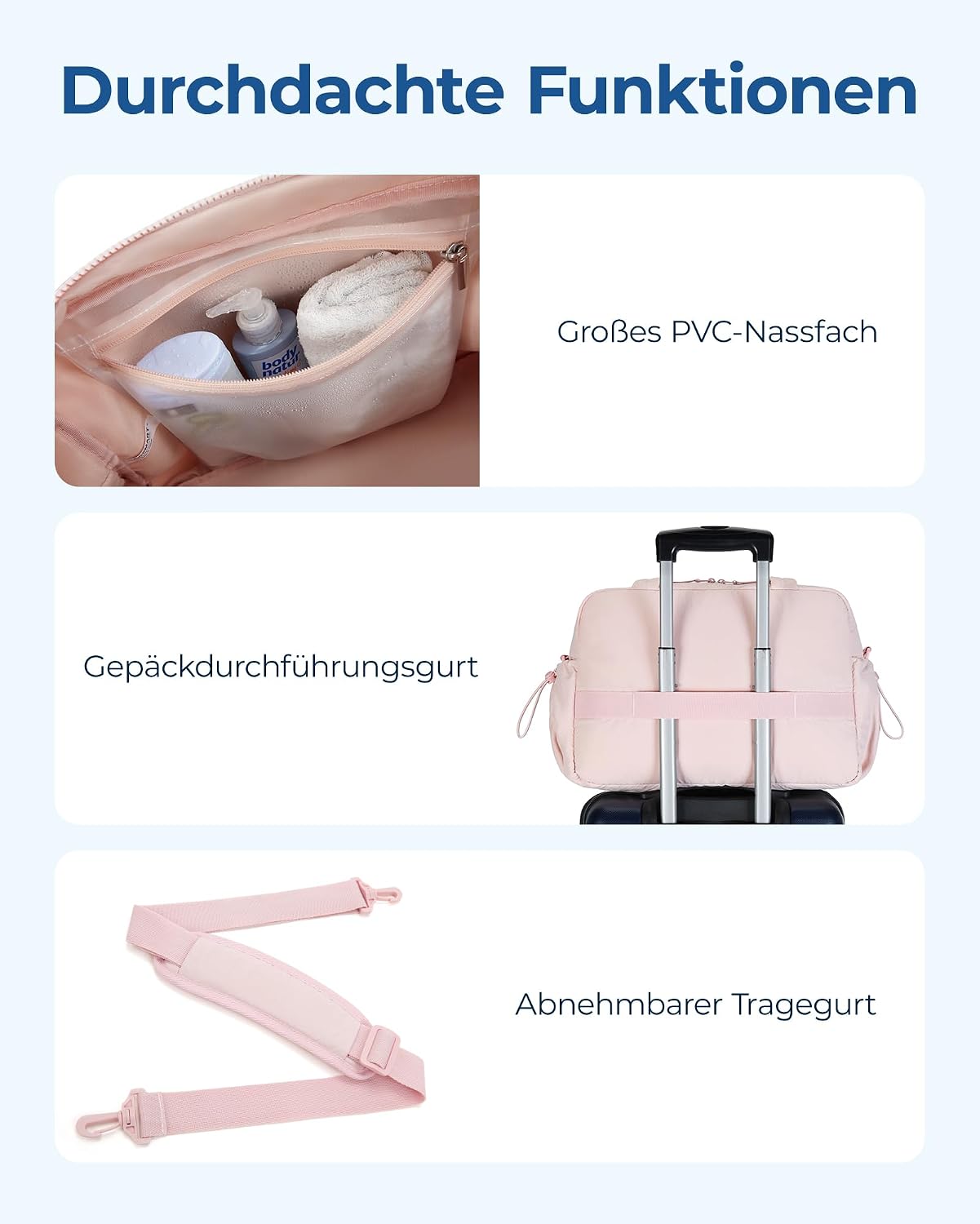 Thumbnail 5 de BAGSMART Puffer Reisetasche 24L Weekender Damen