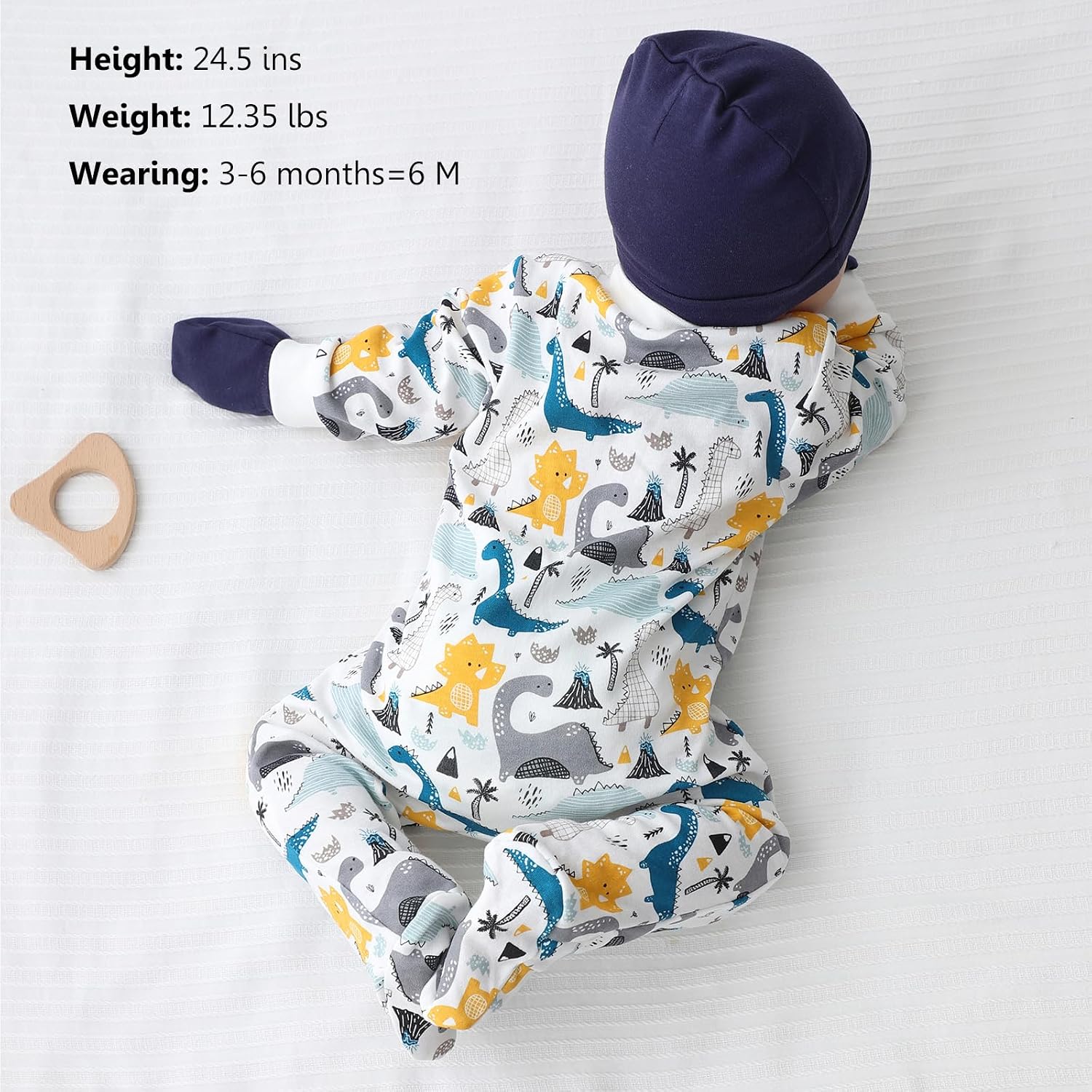 Detalle de MAMIMAKA newborn 2-pack footed sleepsuits with 2-way zip (0–12 months)