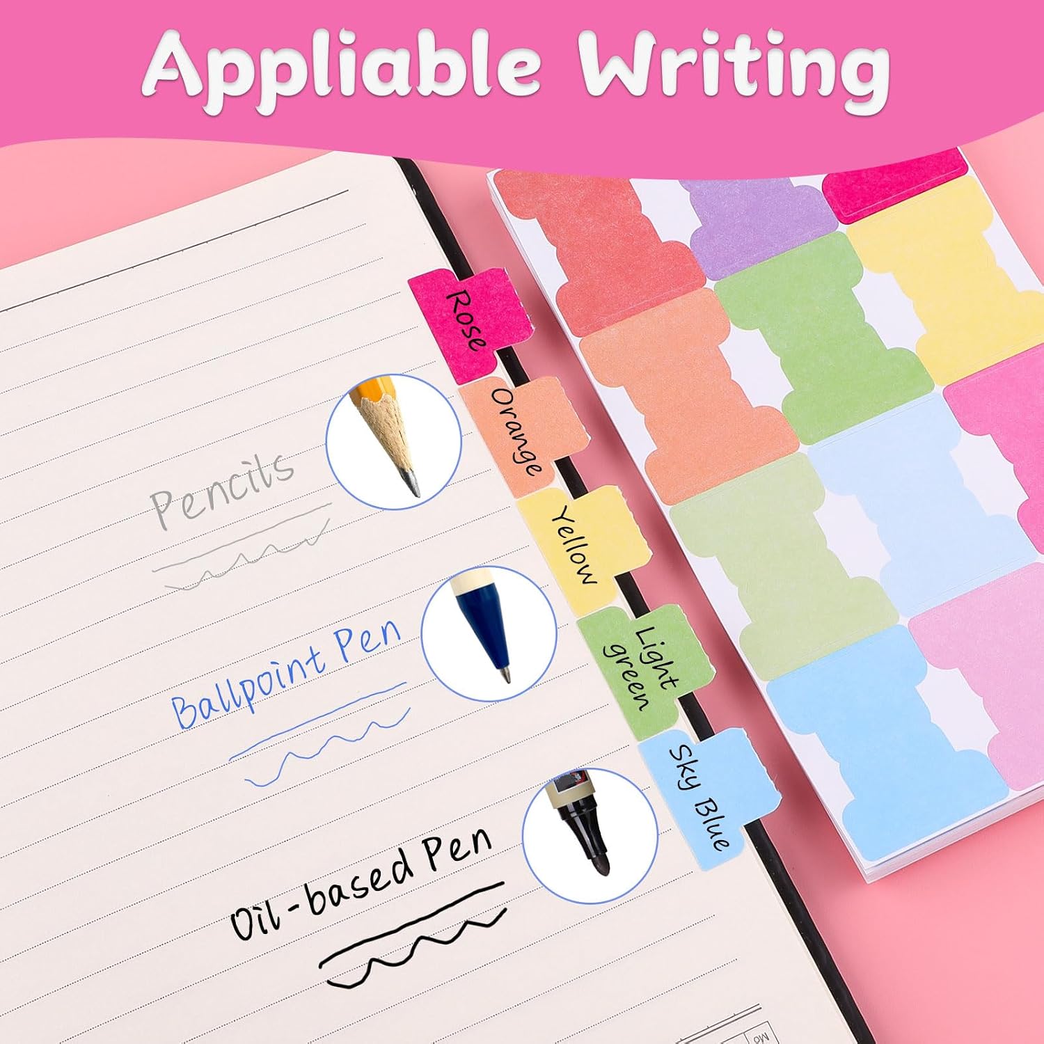 Thumbnail 2 de Page Markers Tabs: 360 coloured sticky tabs for clear, durable annotating
