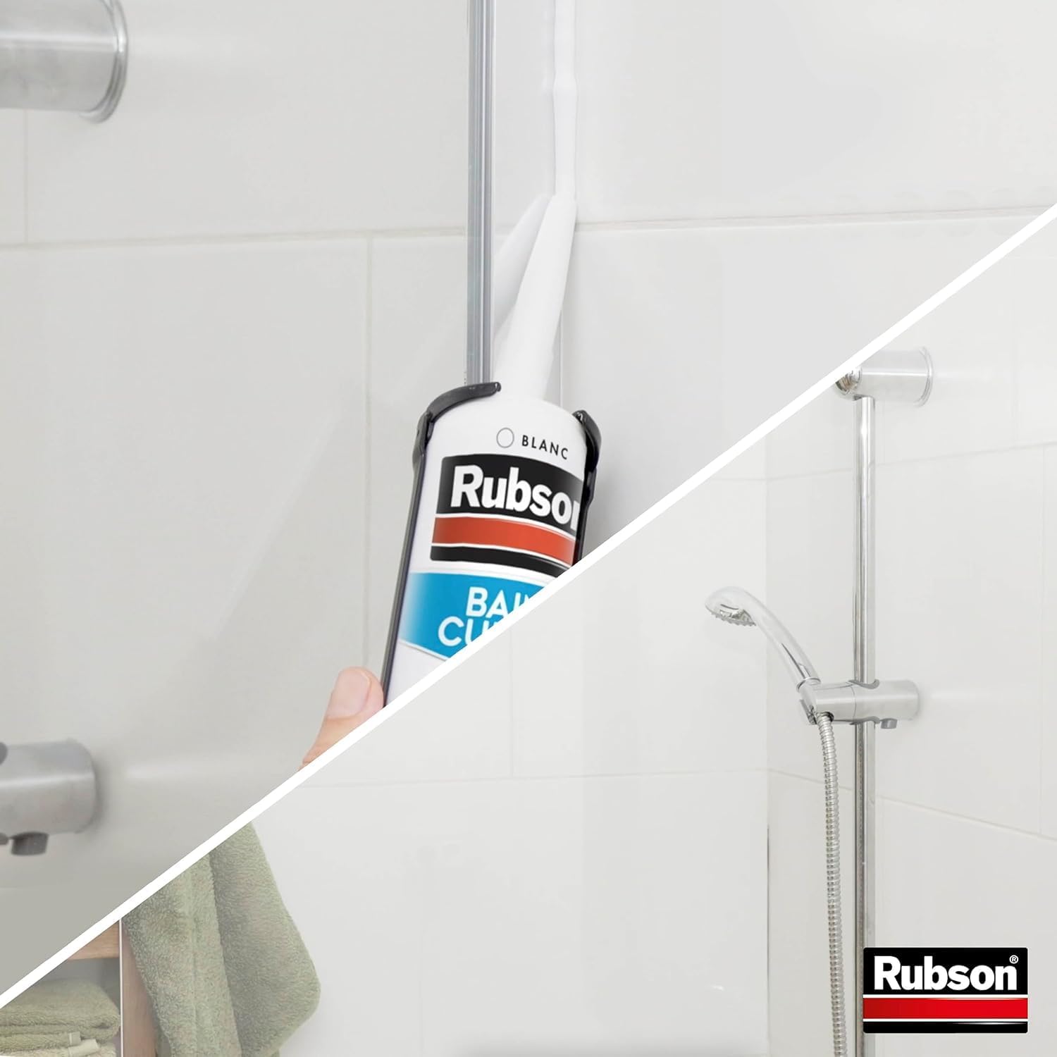 Thumbnail 3 de Rubson Mastic Bain & Cuisine Pure Silicone Anti-Moisissures Blanc – Lot de 2 cartouches 280 ml