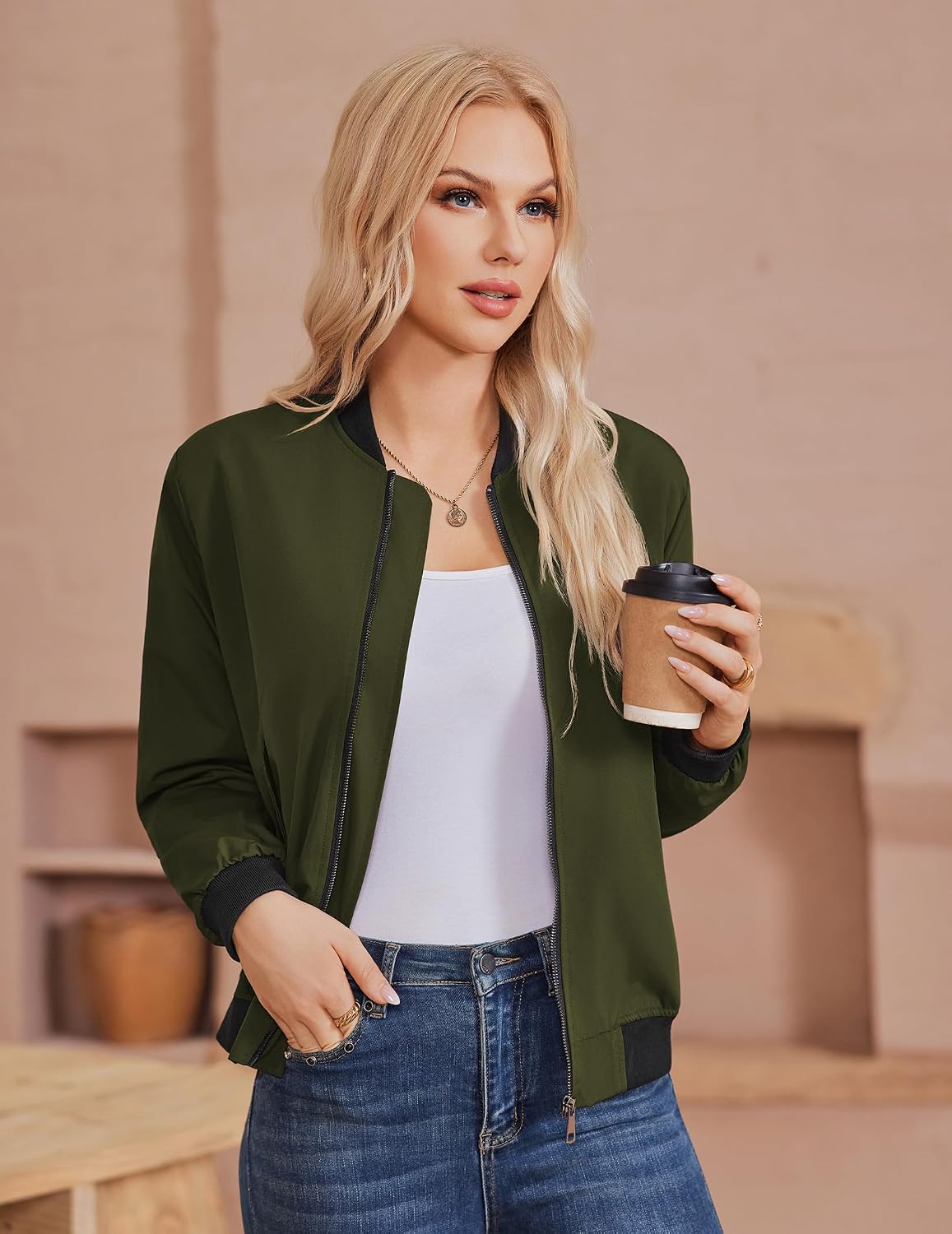 Thumbnail 1 de Zeagoo Giacca bomber donna elegante XS-3XL