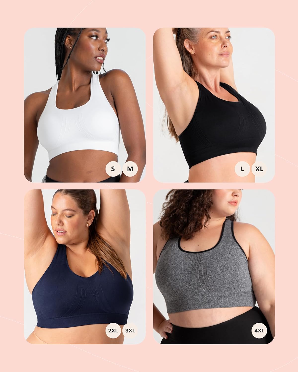Thumbnail 3 de SHAPERMINT High Support Sports Bra (Plus Size) — Wire-Free Workout Bra With Removable Pads