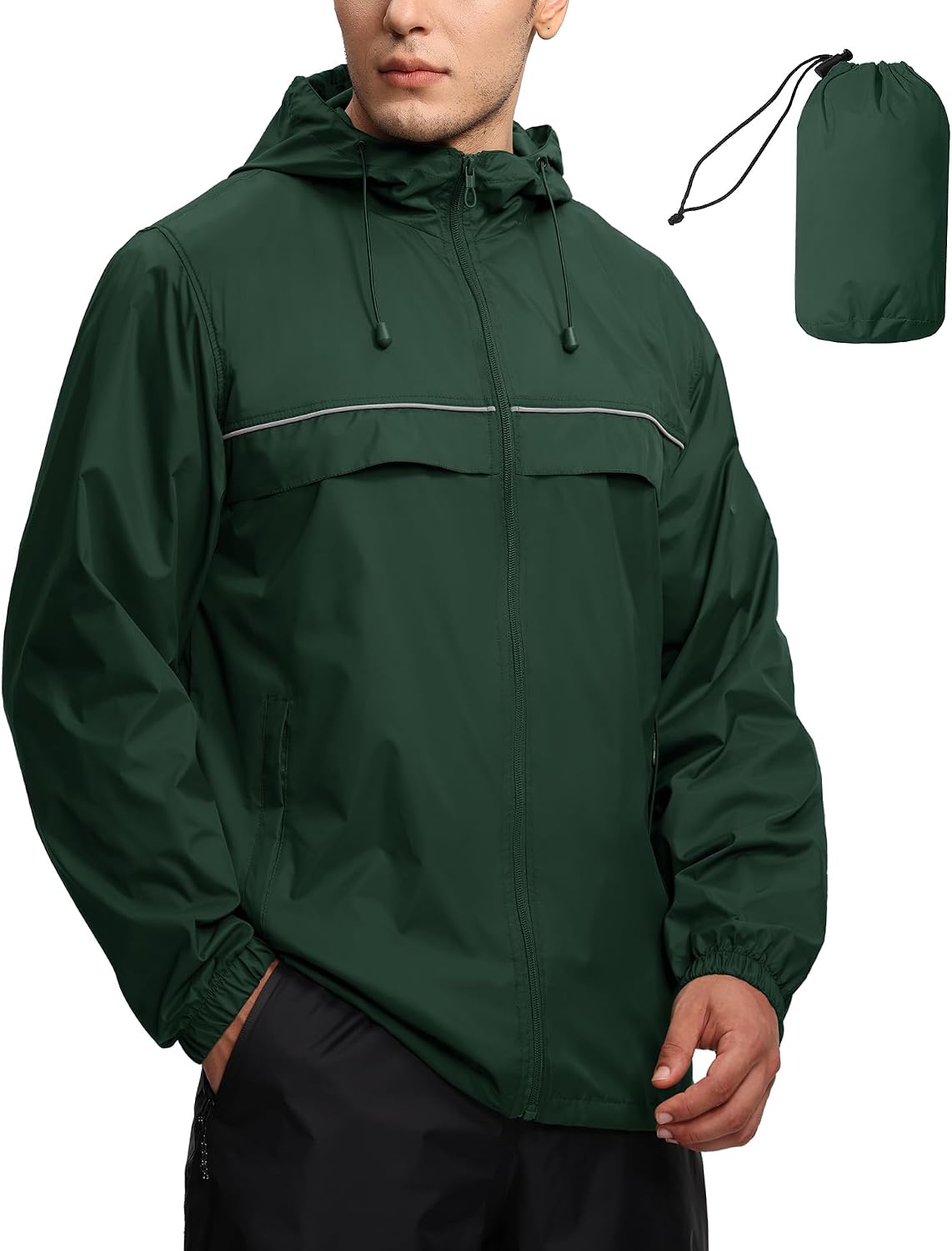Detalle de SWISSWELL Men's Rain Jacket, 15 oz
