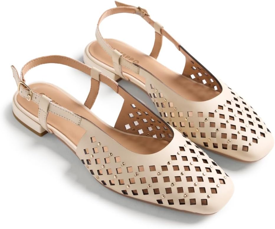 Detalle de GIOSEPPO Femme Kyaka Chaussure Baby : mules en cuir ajouré au style moderne
