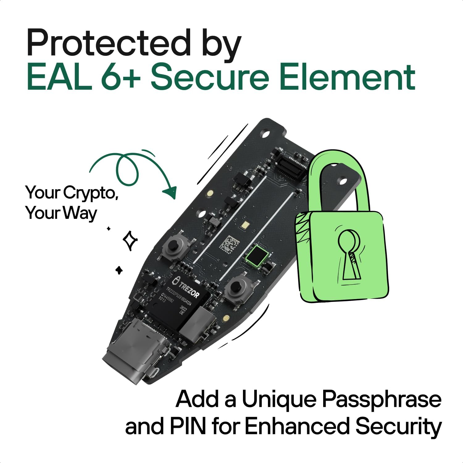 Thumbnail 3 de Trezor Safe 3 Hardware Wallet – Secure-Element-Schutz mit Passphrase & Touch-Bestätigung