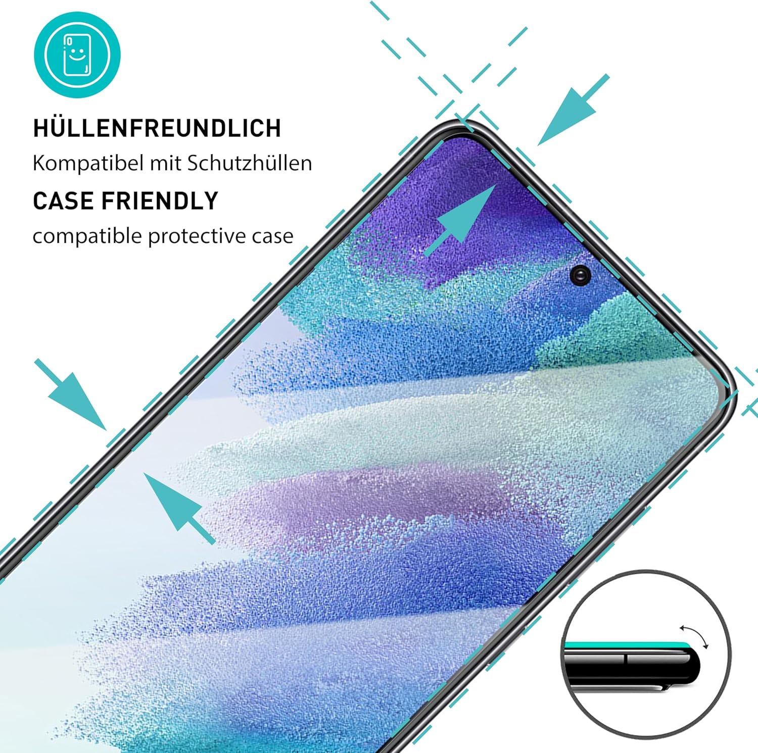 Thumbnail 1 de SmarTect Screen Protector for Samsung Galaxy S21 FE, 3-Pack, 0.3 mm 9H Glass
