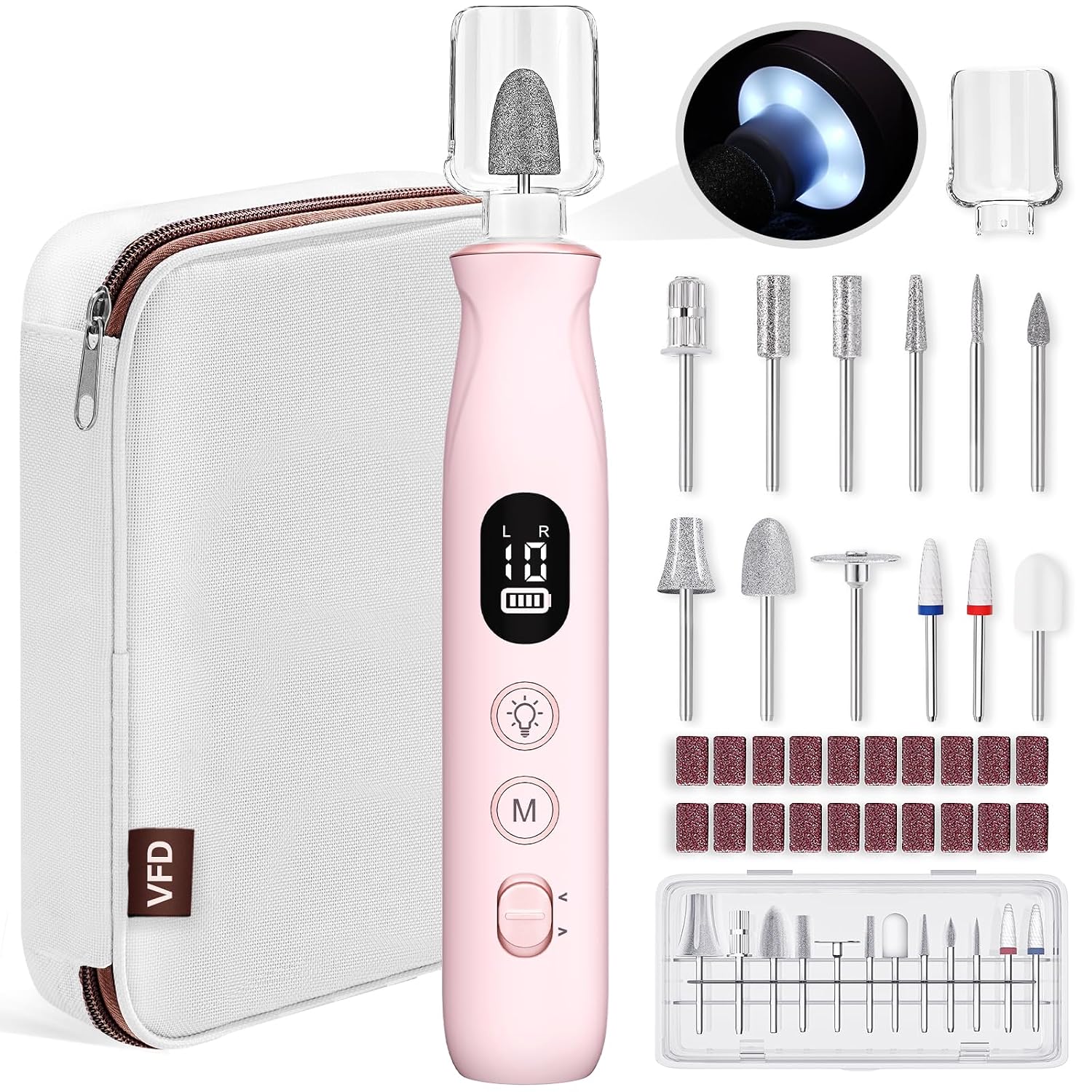 Thumbnail 6 de Electric Nail Drill 12-in-1 Cordless Kit for Professional Nail Care
