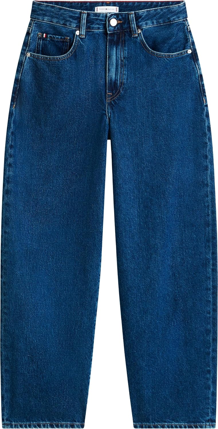 Detalle de Tommy Hilfiger DNM EMI Barrel RW Ww0ww49665 – Jeans da Donna in Denim Barrel