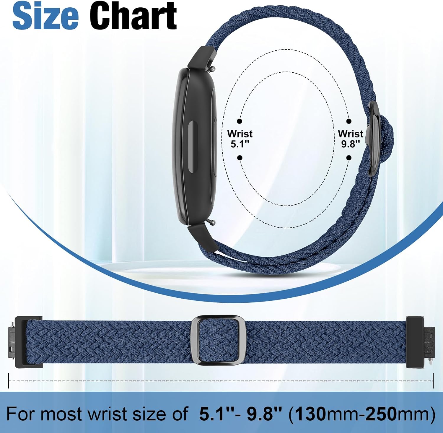 Thumbnail 3 de BTTNG 2-Pack Elastic Braided Straps for Fitbit Inspire 3 / Inspire 2 / Inspire / Inspire HR / Ace 3 / Ace 2