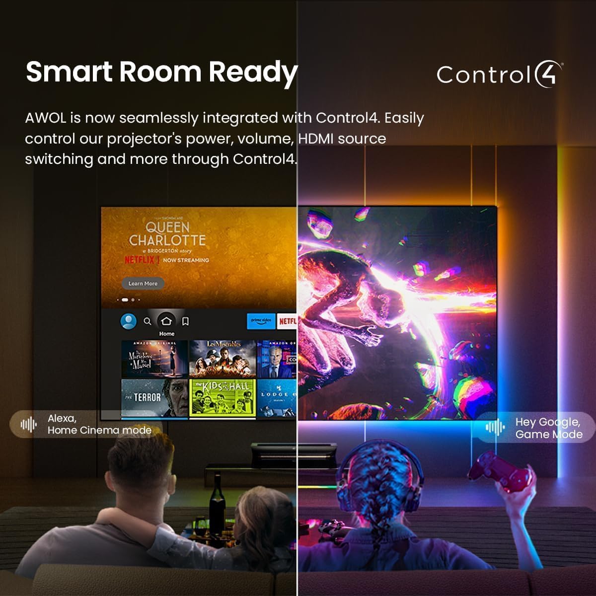 Detalle de AWOL VISION LTV-3000 Pro: 4K Ultra-Short-Throw Laser Projector for Home Cinema