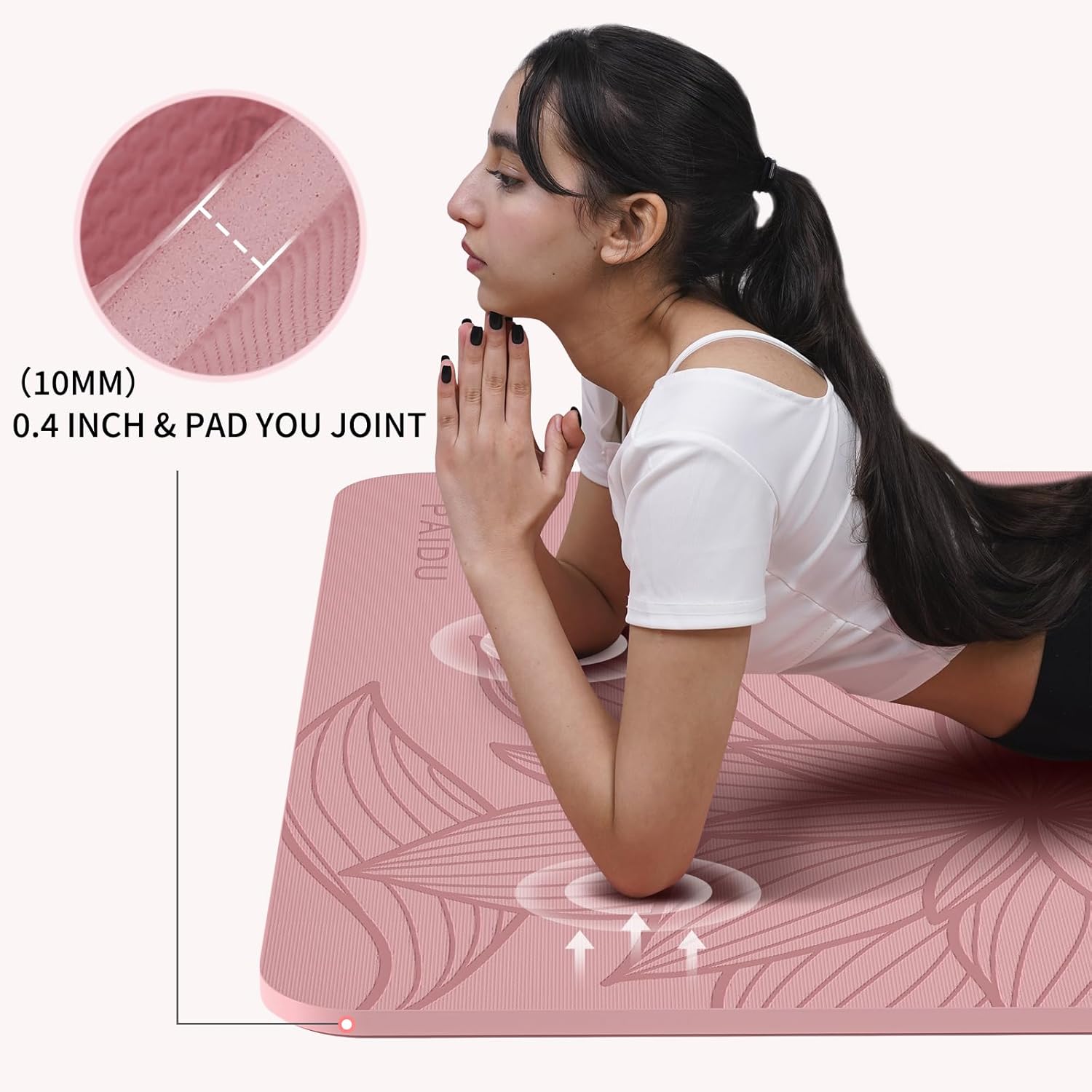 Detalle 2 de PAIDU Large Yoga Mat (72”x36”x0.4”) Extra Wide & Thick Non-Slip Exercise Mat