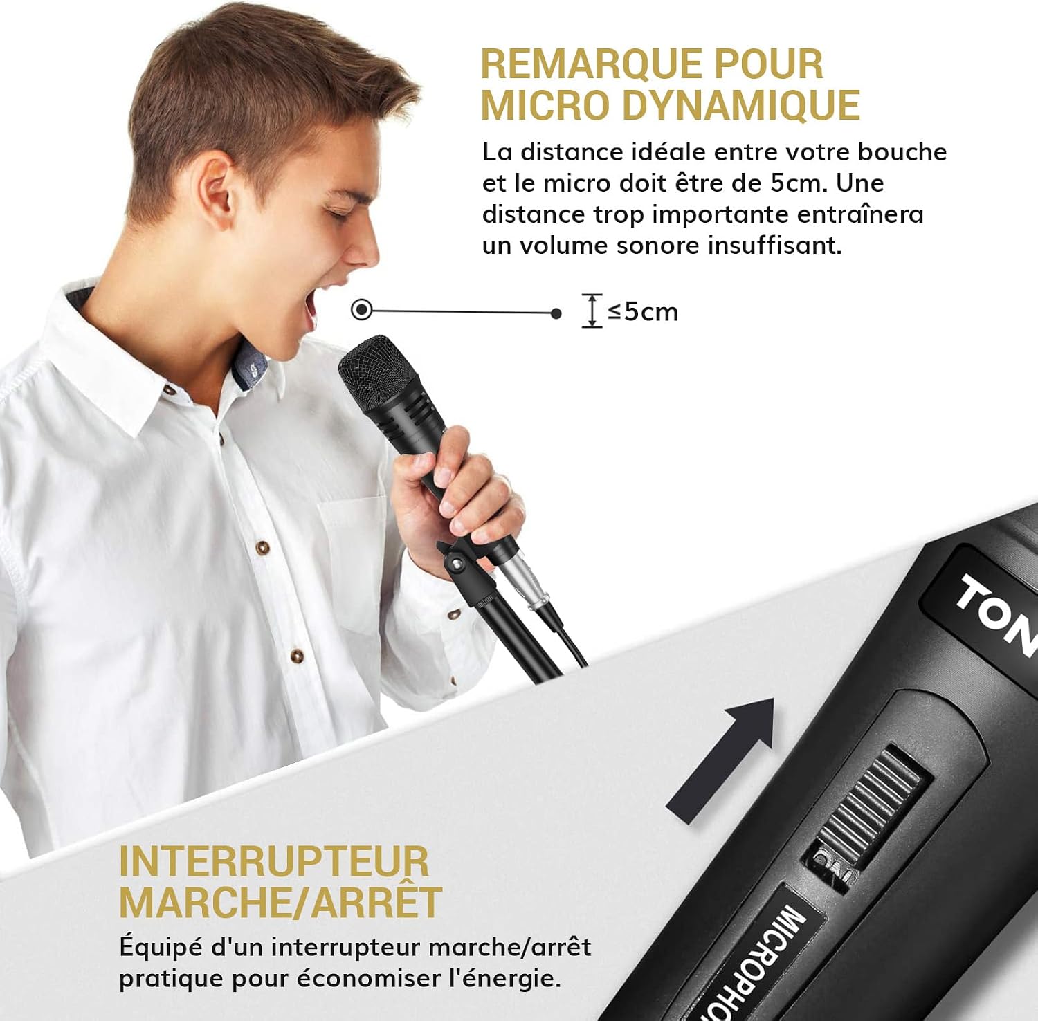 Thumbnail 2 de TONOR K1+ dynamische karaokemicrofoon met XLR-kabel en verstelbare standaard