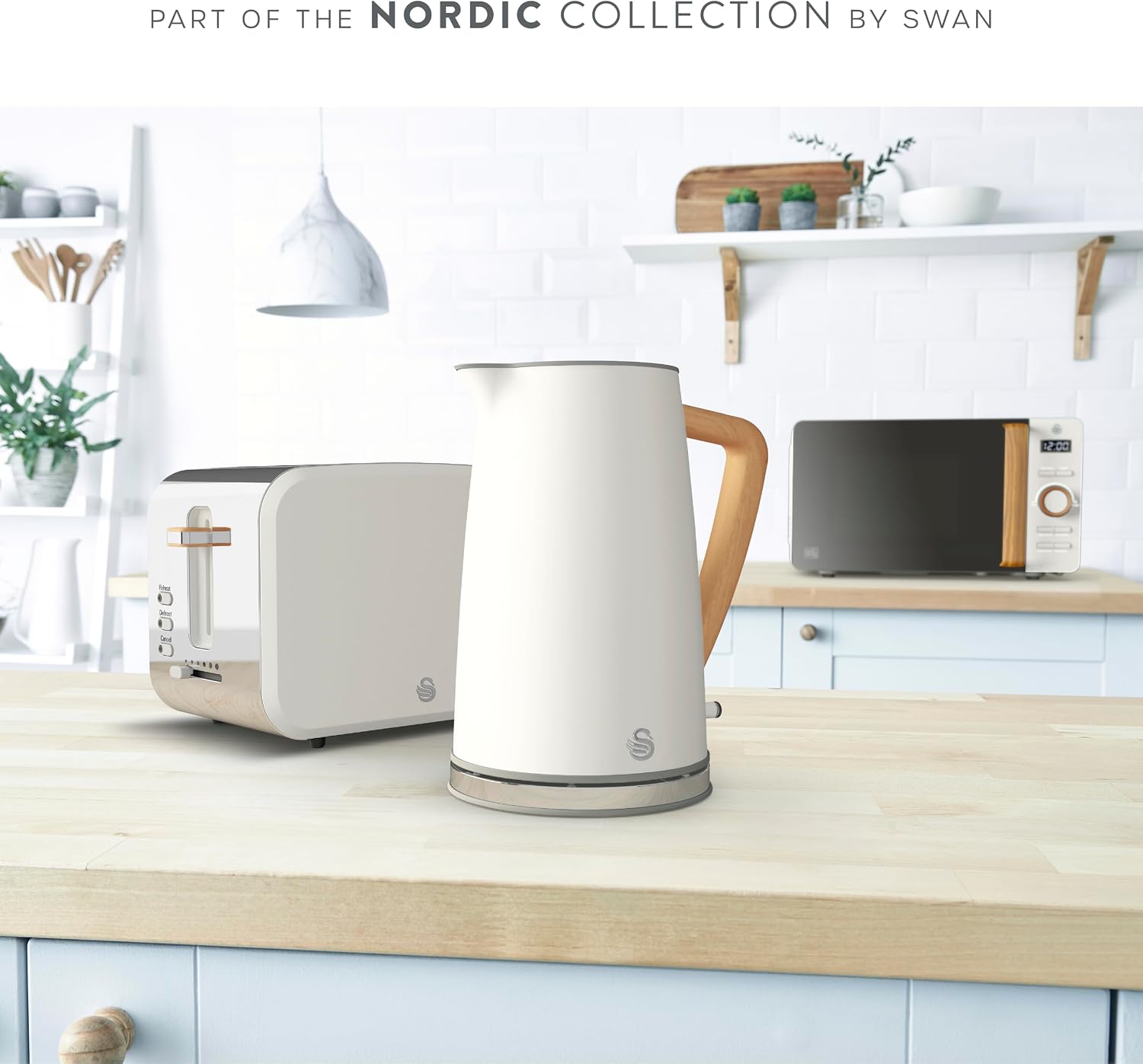 Thumbnail 5 de Swan SK14610WHTN 1.7L cordless jug kettle