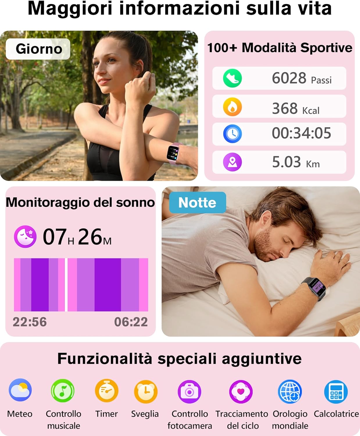 Thumbnail 5 de KALINCO Smartwatch 1.85” IA per salute e sport