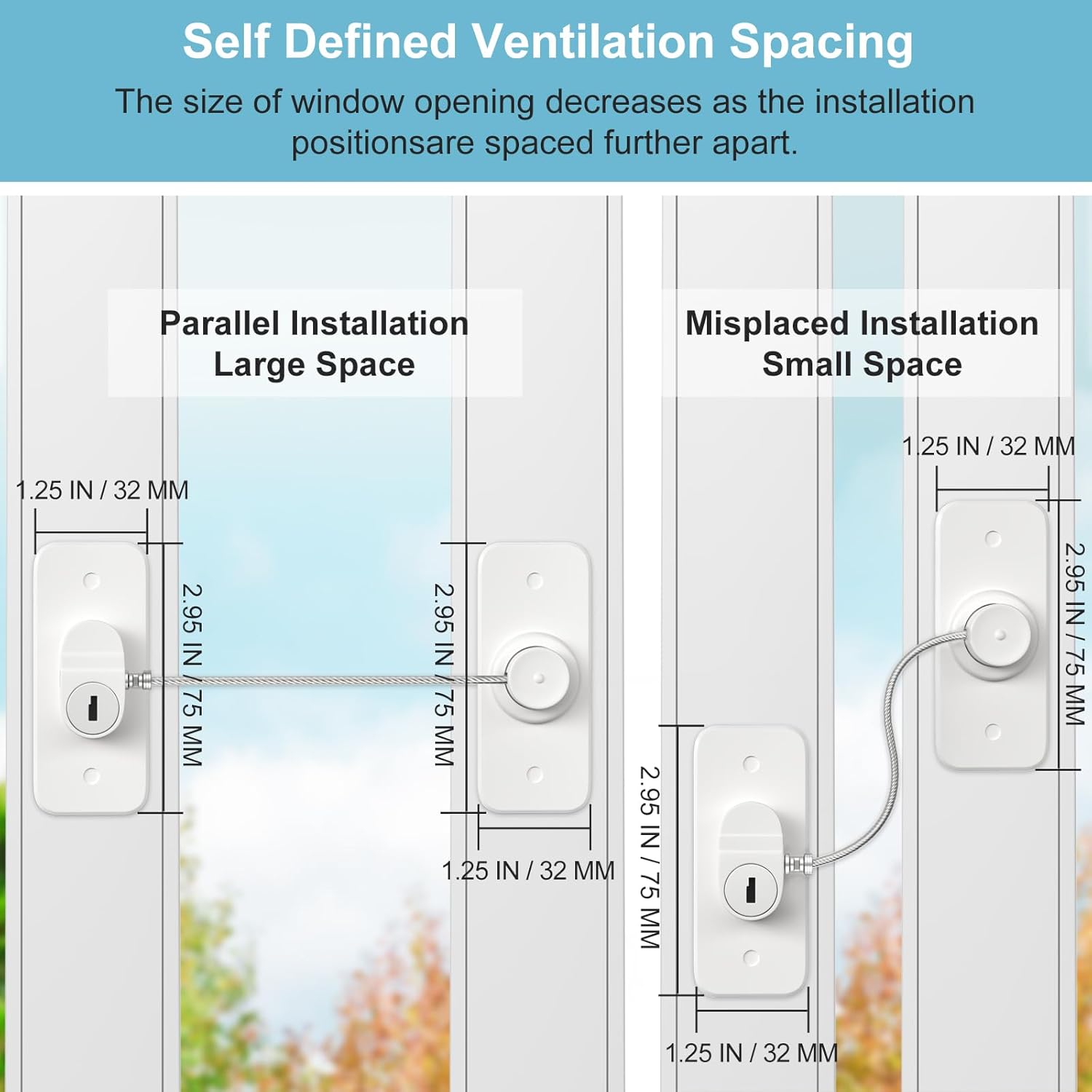 Thumbnail 2 de AOSITE Window Safety Lock 2-pack 🪟