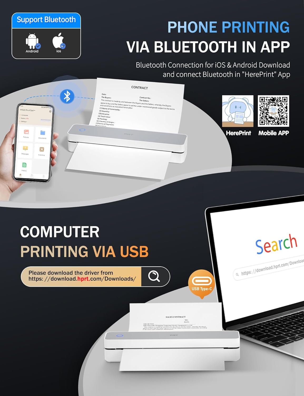 Thumbnail 1 de PRT MT610 Pro Portable Thermal Printer 2000mAh