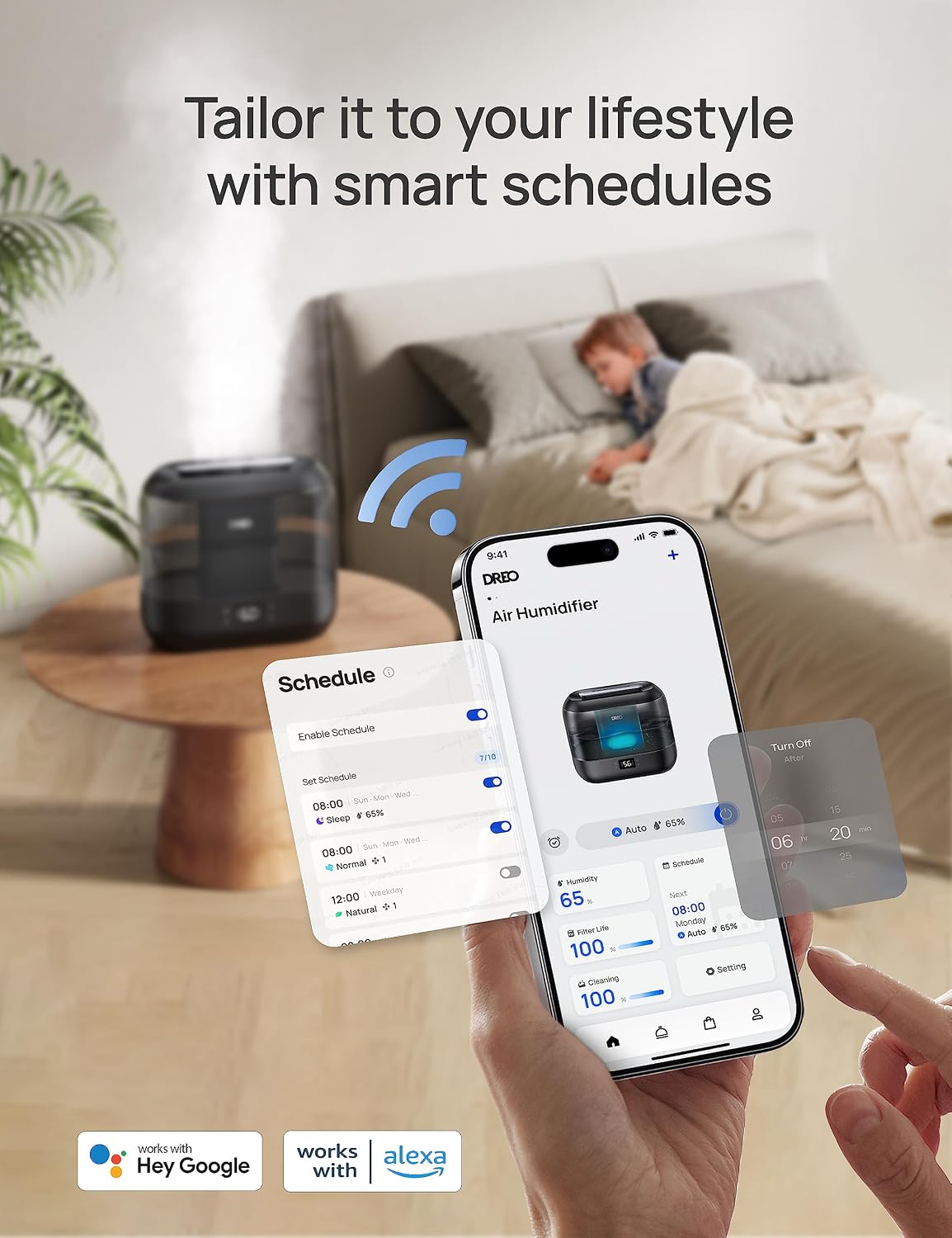 Detalle 2 de Dreo Smart Humidifier 4L for Bedroom ๐ง