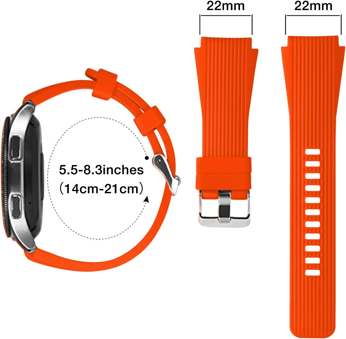 Thumbnail 4 de YHC soft silicone watch strap for Samsung Galaxy Watch 46mm / Gear S3 / Watch 3 45mm (22mm)
