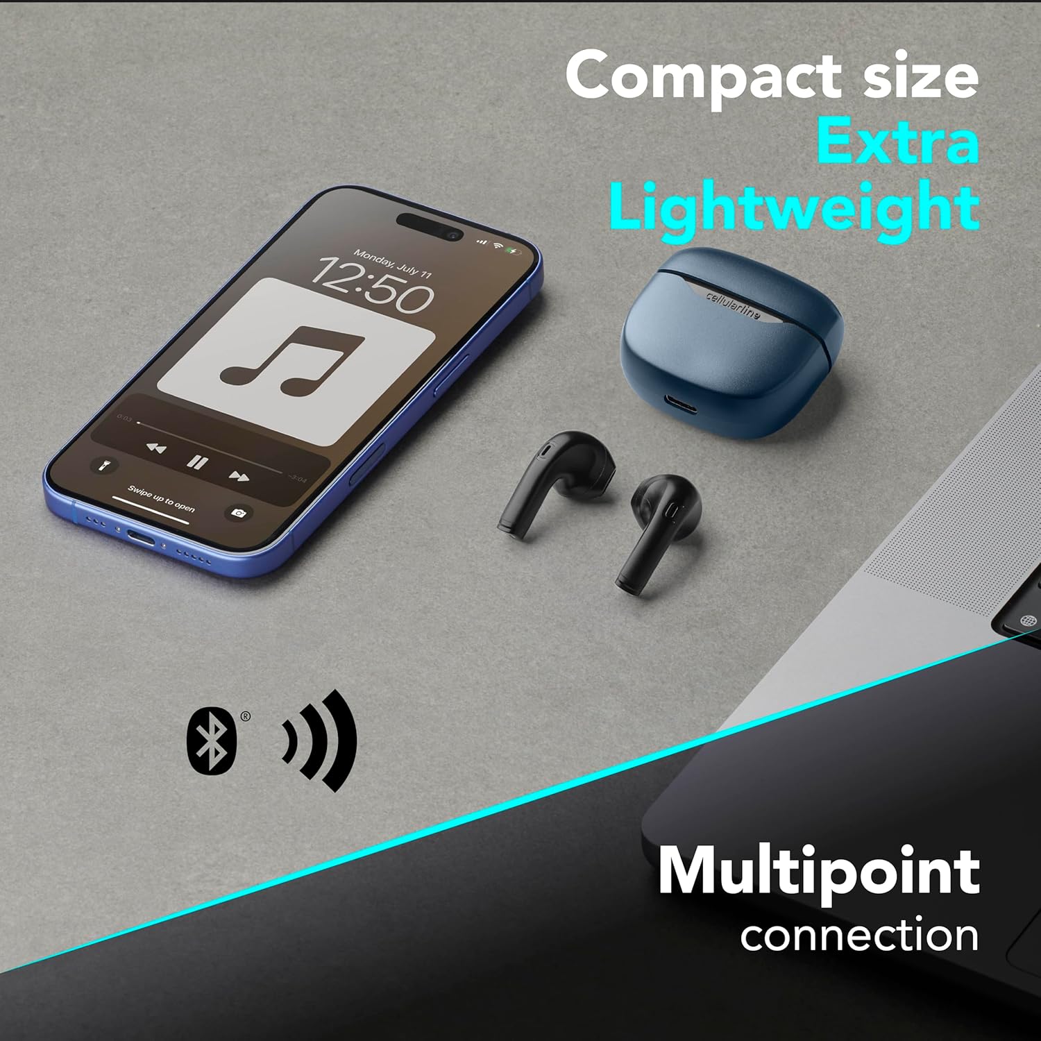 Thumbnail 3 de Cellularline CORE PRO Auricolari Bluetooth con ENC, 4 microfoni e Multipoint