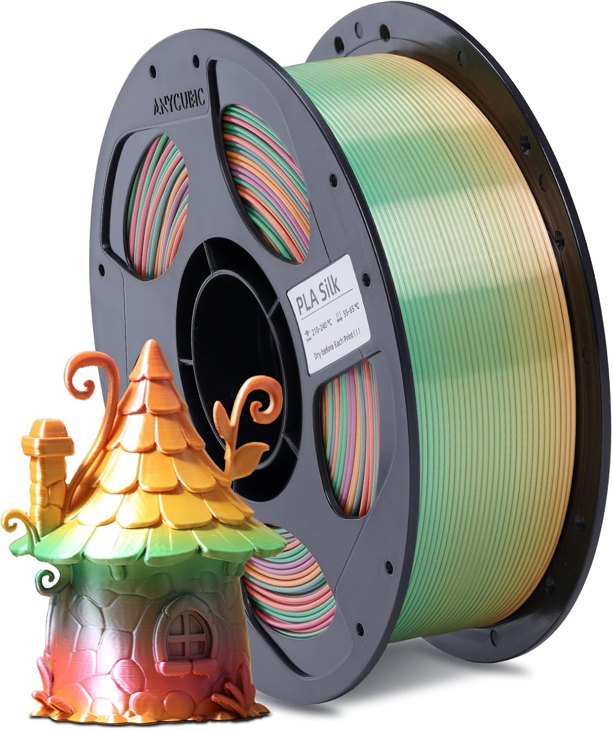 ANYCUBIC Silk Rainbow PLA Filament 1KG