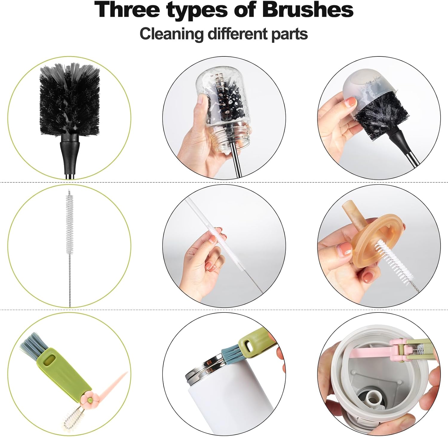 Detalle de Bottle Cleaning Brush Set, 15-Inch Handle