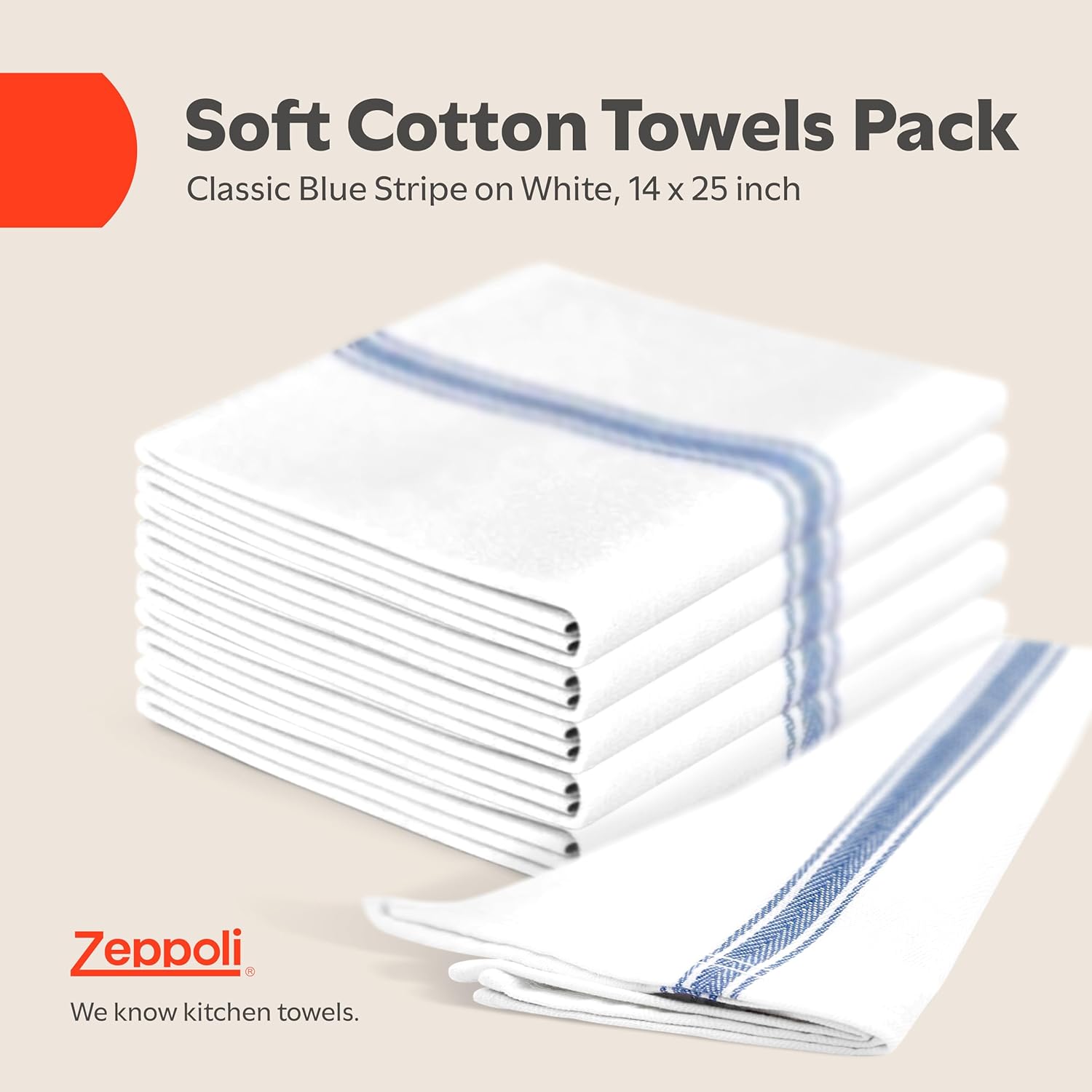 Detalle 2 de Zeppoli Classic Dish Towels 15 Pack
