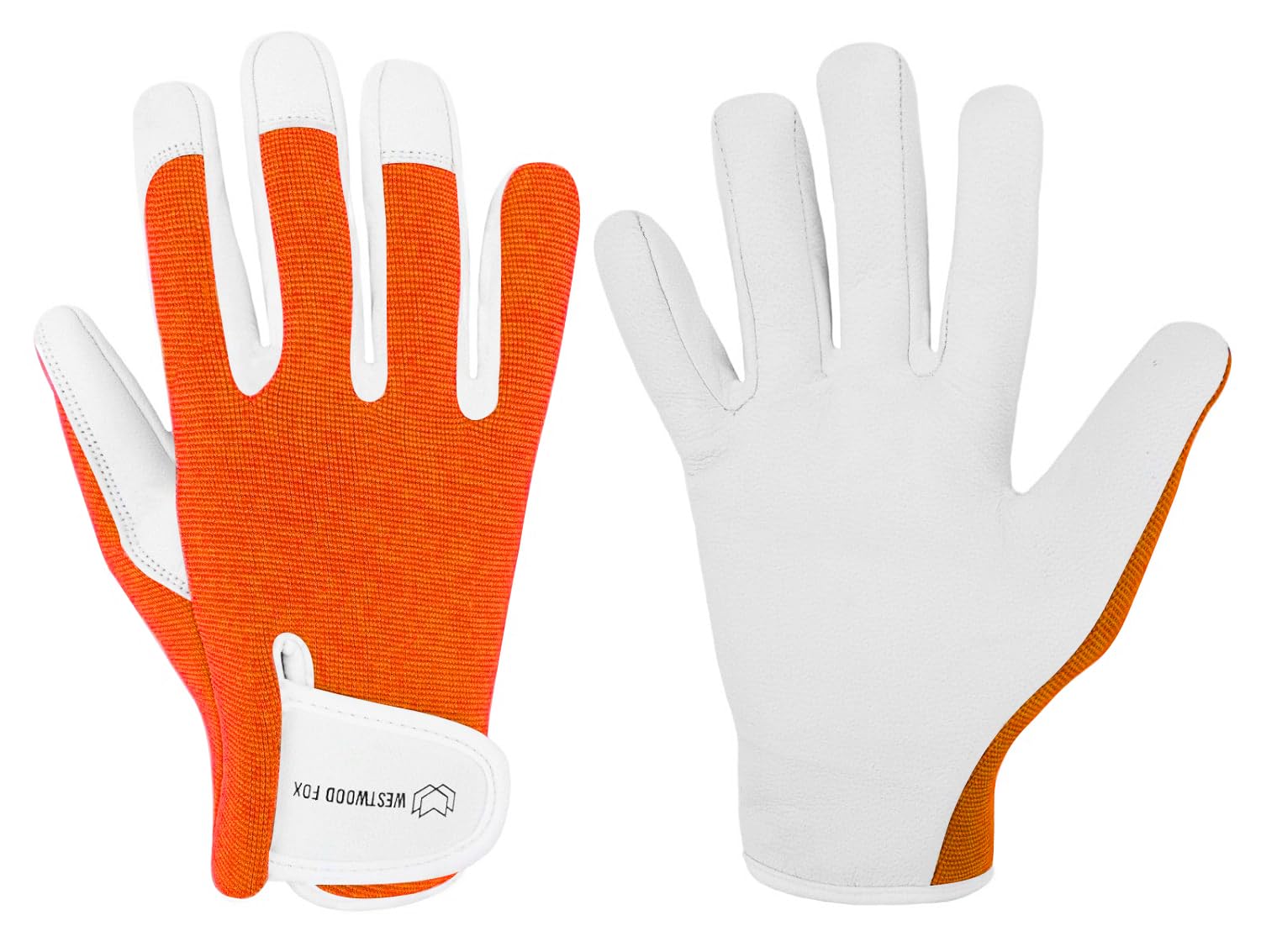 Detalle 2 de WESTWOOD FOX Leather Gardening Gloves (Babypink, M) – Thorn Proof and Durable for Everyday Garden Work