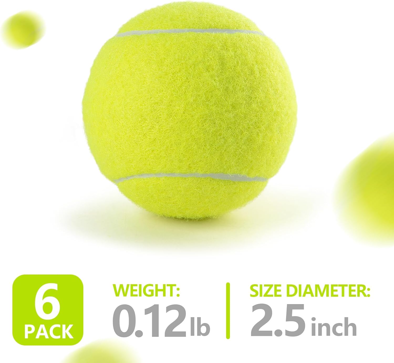 Detalle 2 de PHOEPET Tennis Balls, 6-Pack